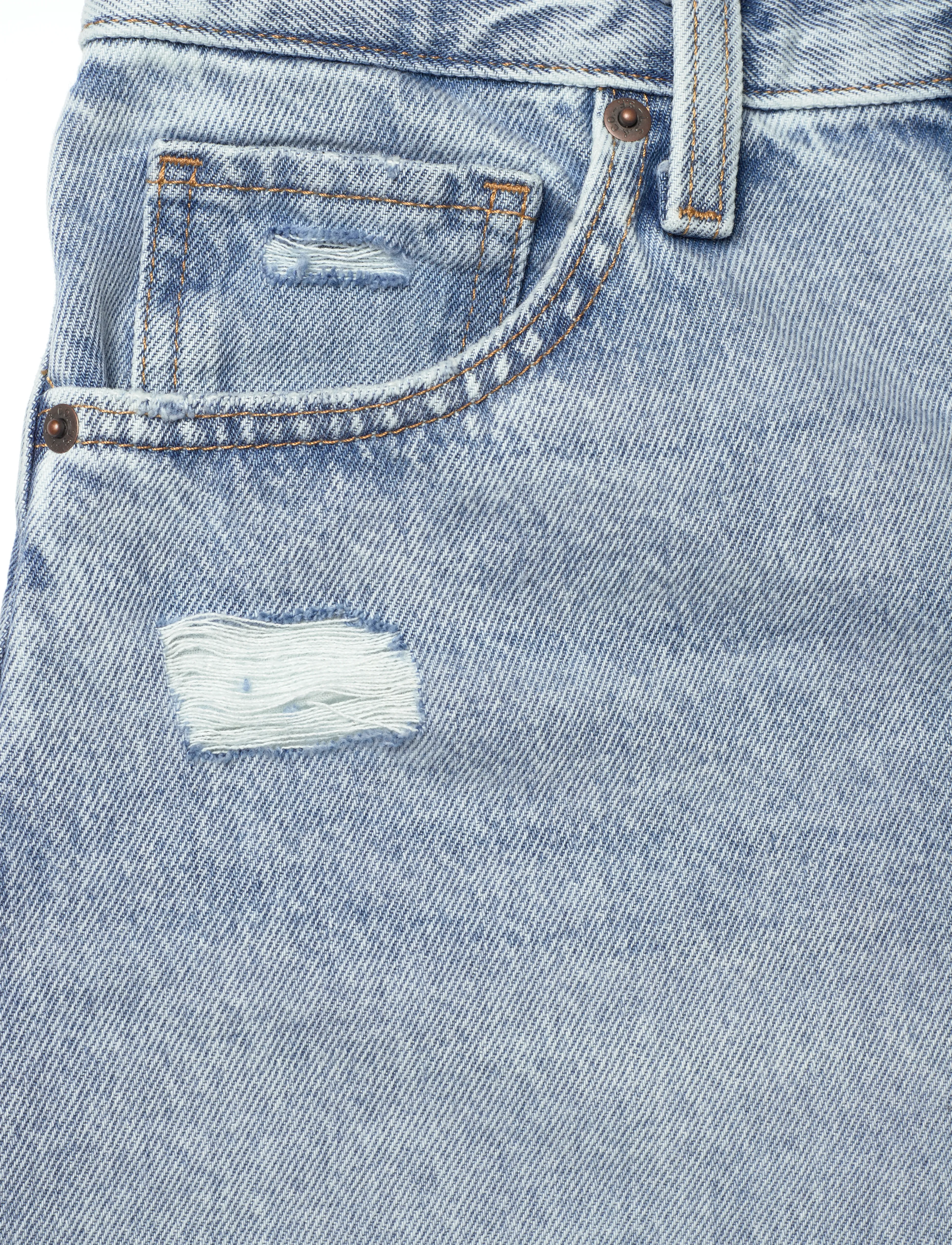 Levi's® - HIGH WAISTED MOM SHORT LIGHT T - jorts - med indigo - worn in - 5