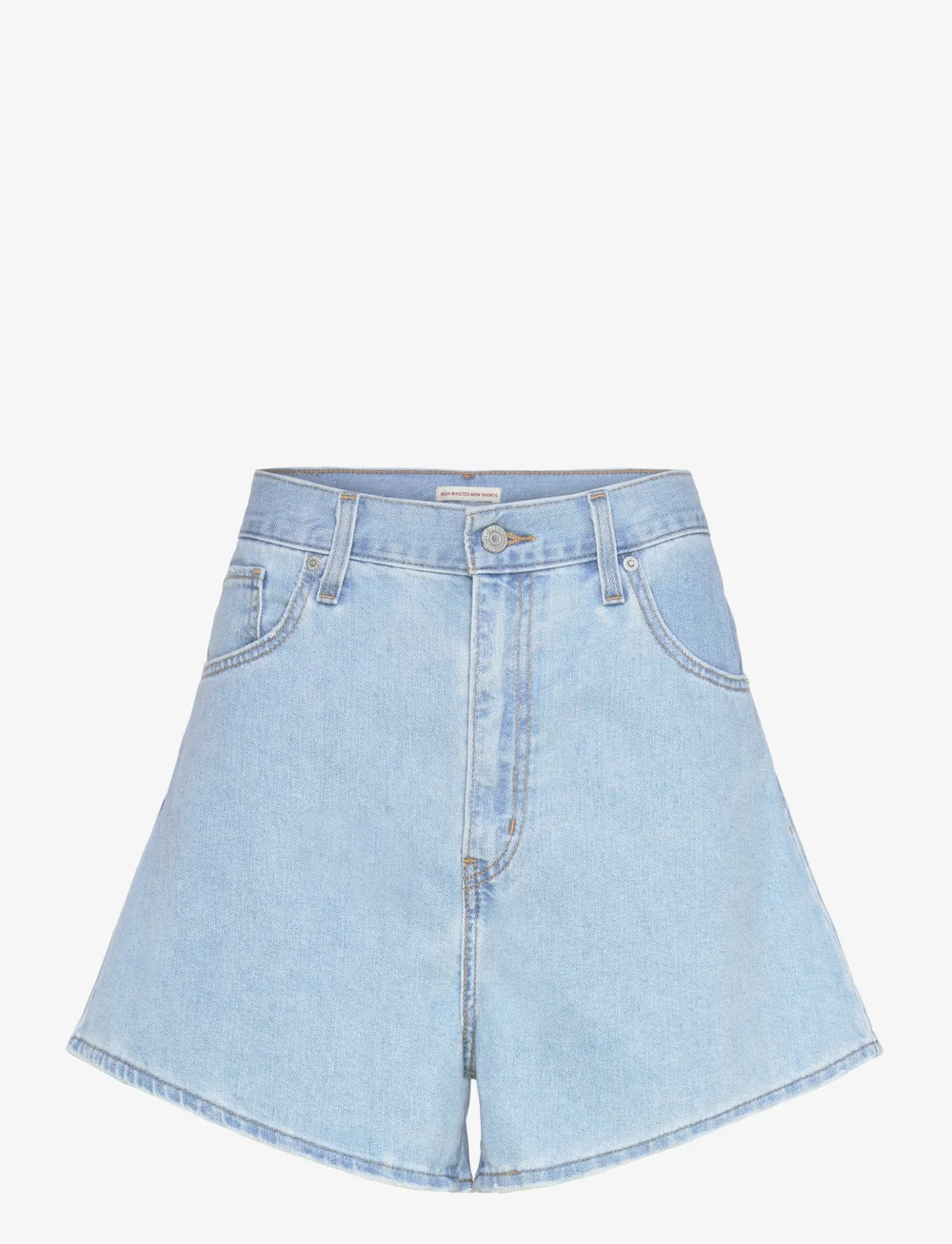 Levi's® - HIGH WAISTED MOM SHORT COOL ME - jeansshorts - light indigo - worn in - 0