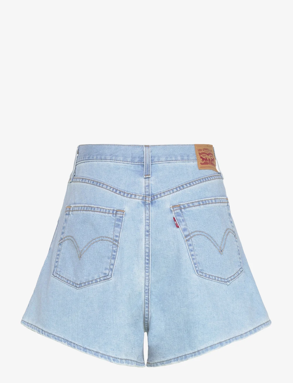 Levi's® - HIGH WAISTED MOM SHORT COOL ME - jeansshorts - light indigo - worn in - 1