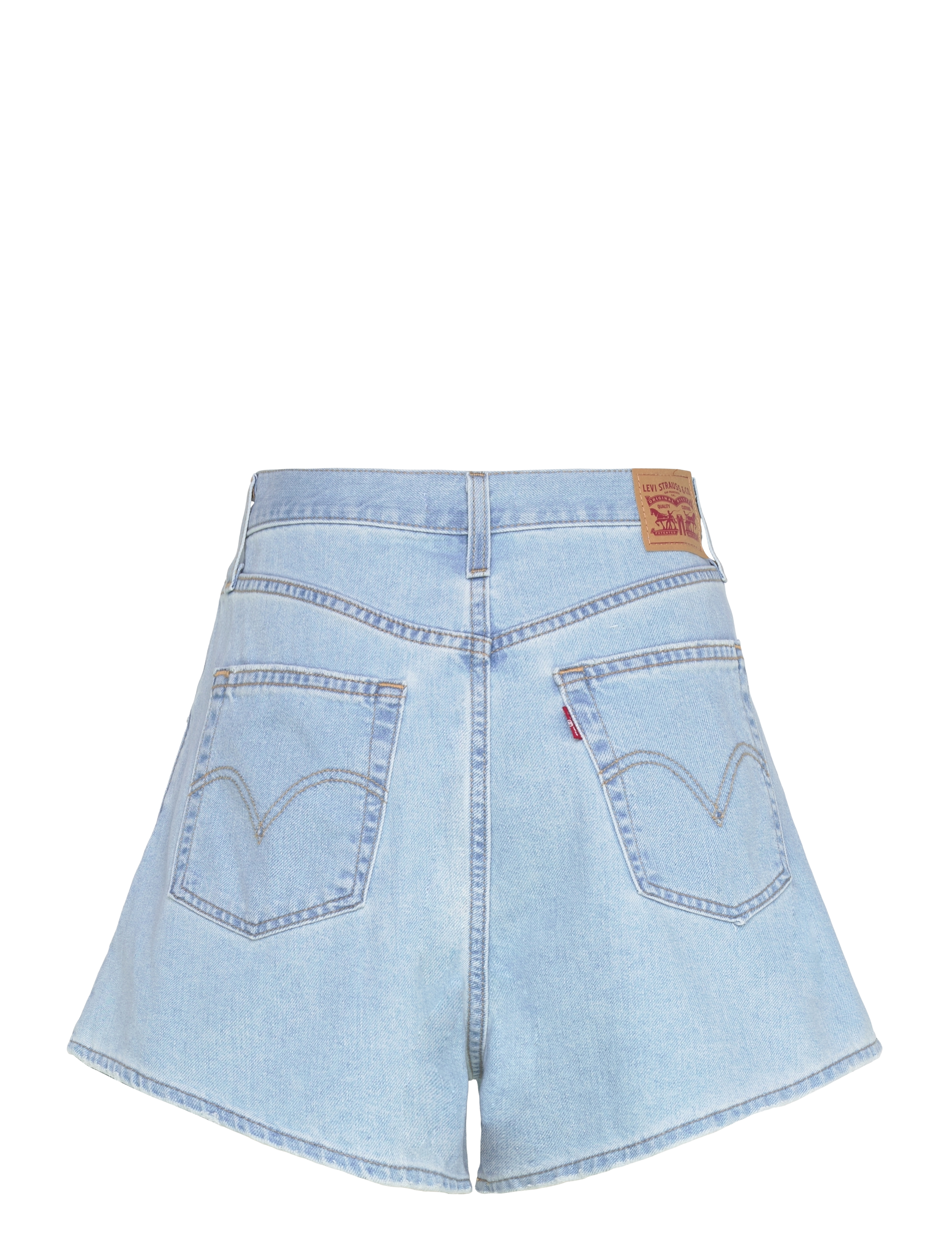 Levi's® - HIGH WAISTED MOM SHORT COOL ME - farkkushortsit - light indigo - worn in - 1