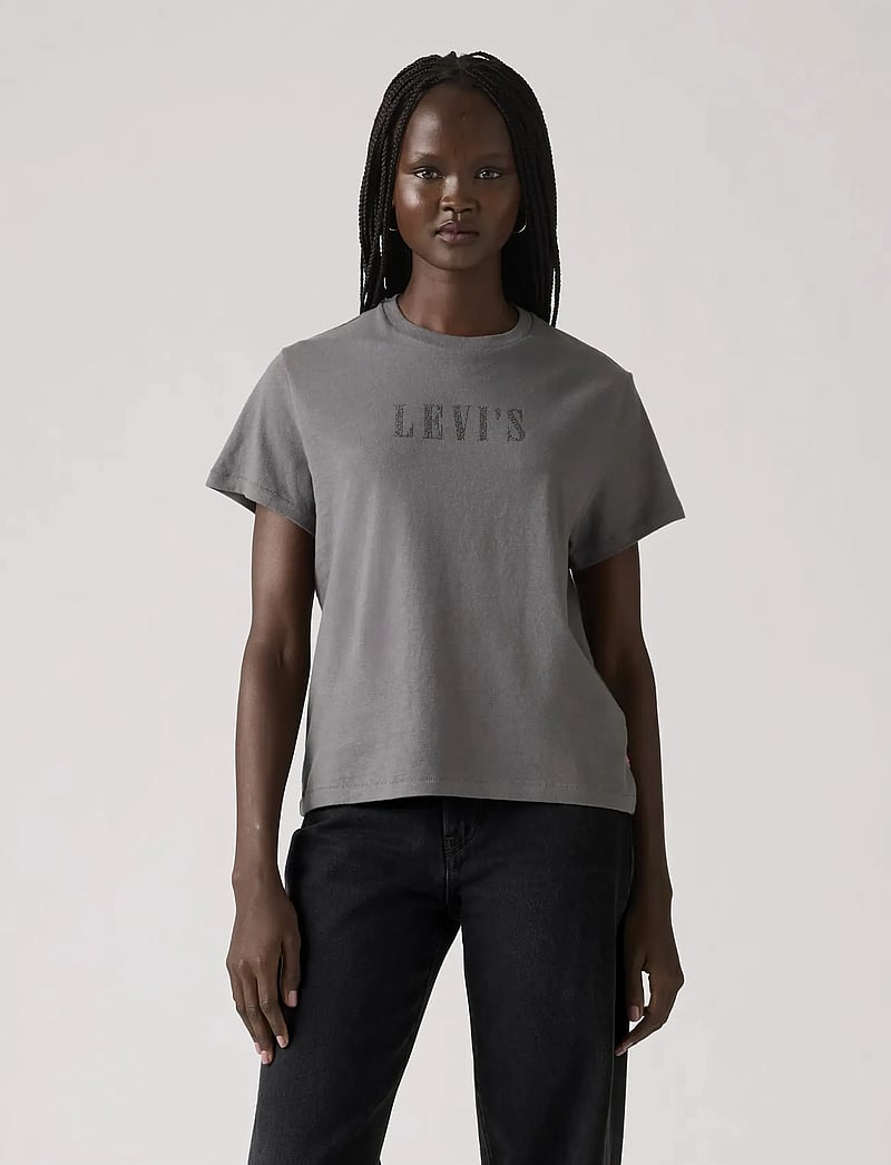 Levi's® - GRAPHIC CLASSIC TEE RHINESTONE - t-shirts - greys - 0