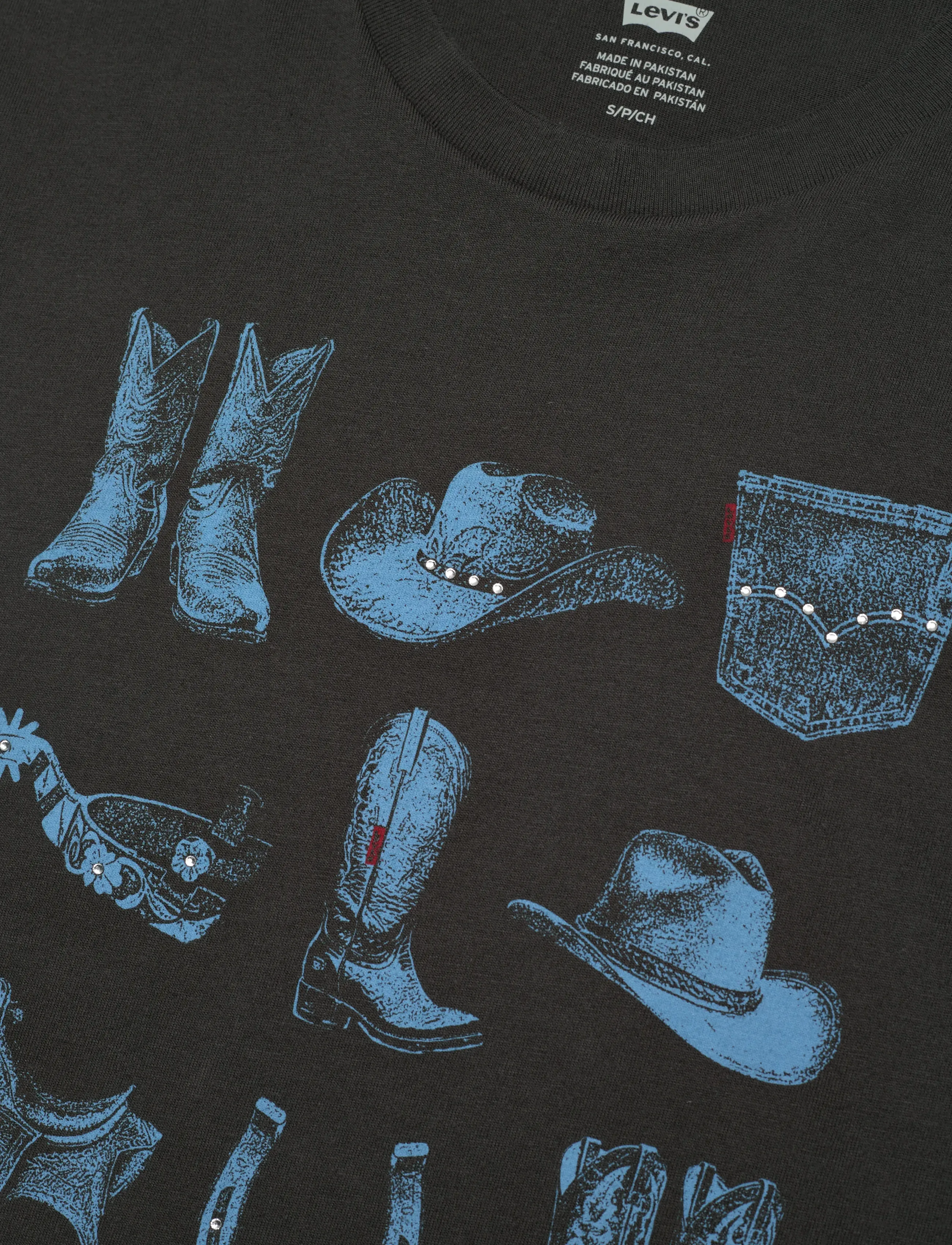 Levi's® - GRAPHIC CLASSIC TEE COWBOY POS - blacks - 4