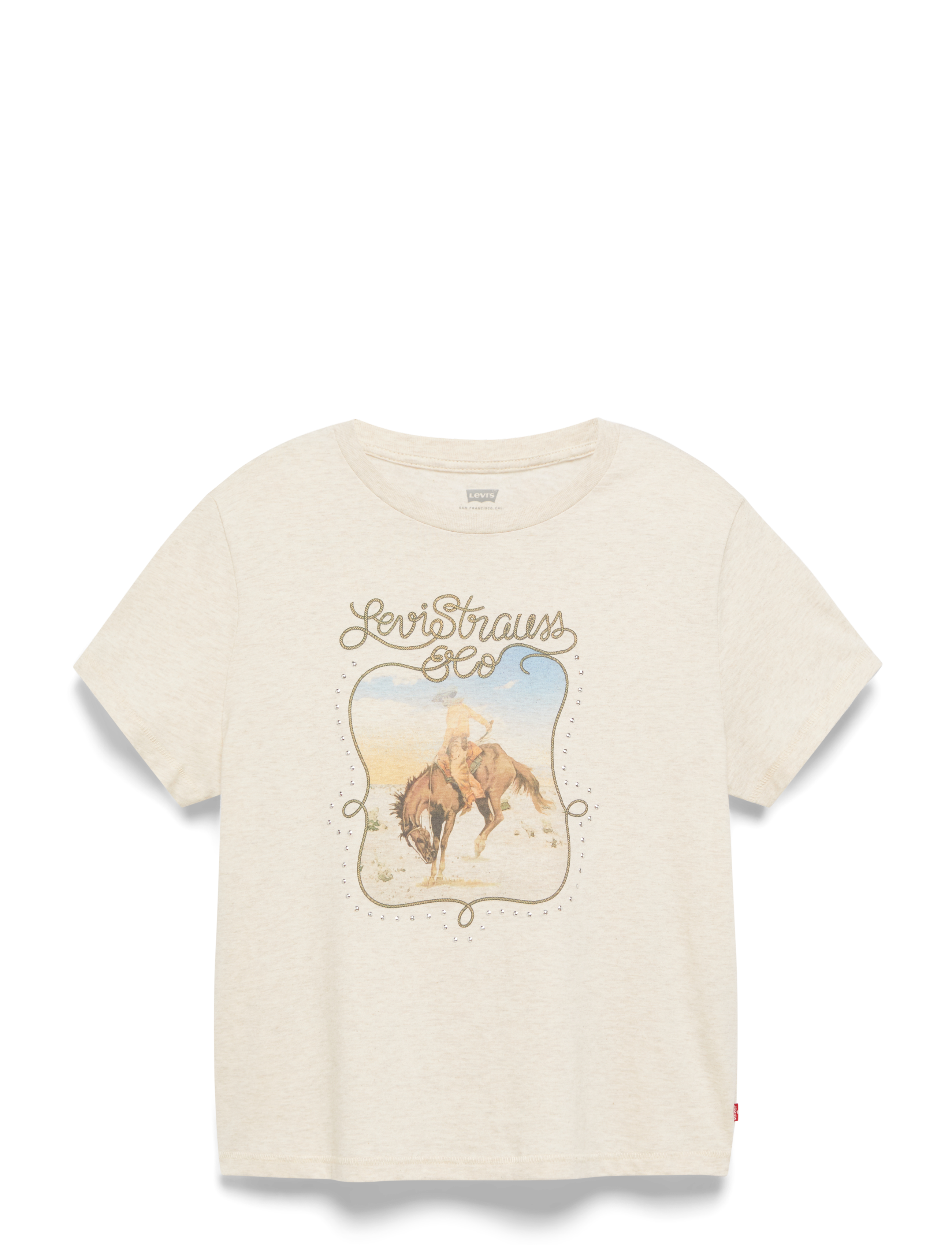 Levi's® GRAPHIC CLASSIC TEE STUDDED CO - Kampagne - NEUTRALS / beige