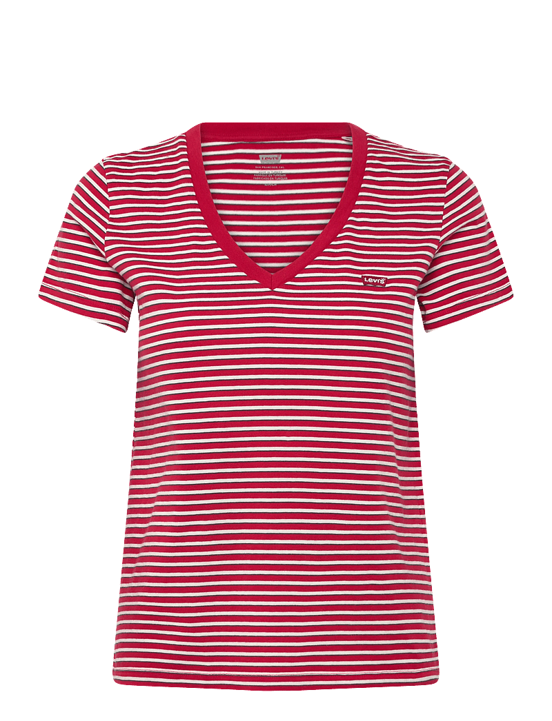 Levi's® - LSE_PERFECT VNECK INDIGO STRIP - t-särgid - reds - 0
