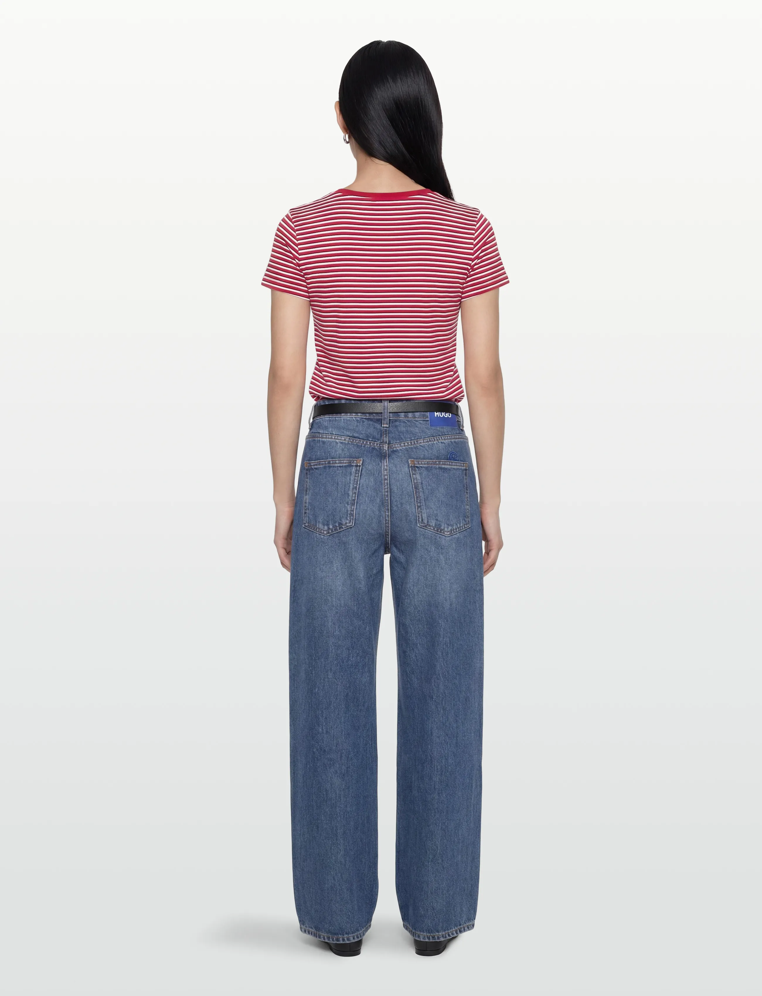 Levi's® - LSE_PERFECT VNECK INDIGO STRIP - t-shirty - reds - 4
