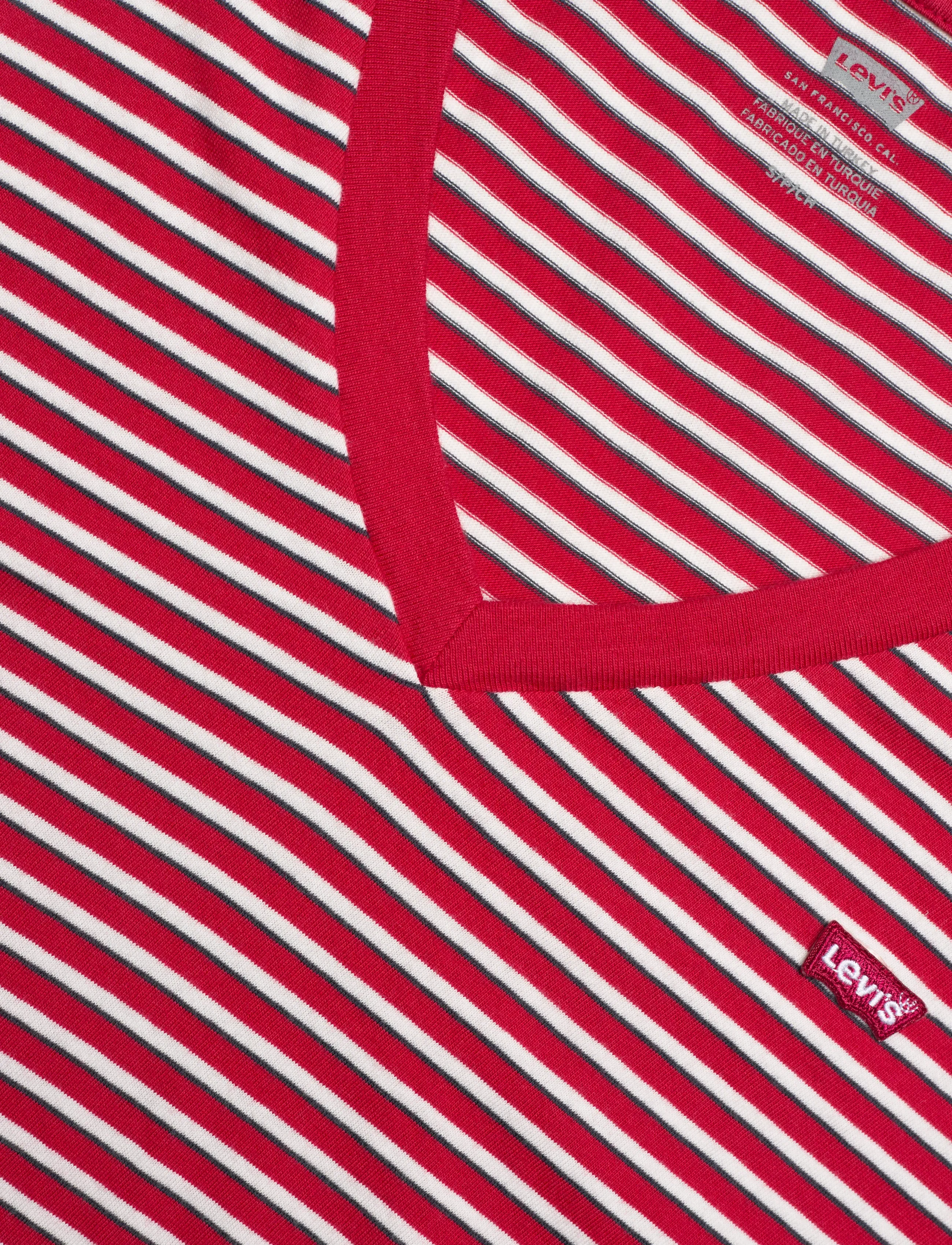Levi's® - LSE_PERFECT VNECK INDIGO STRIP - t-shirty - reds - 5
