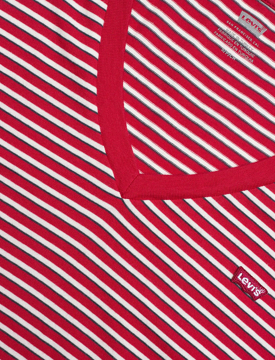 Levi's® - LSE_PERFECT VNECK INDIGO STRIP - t-shirts - reds - 5