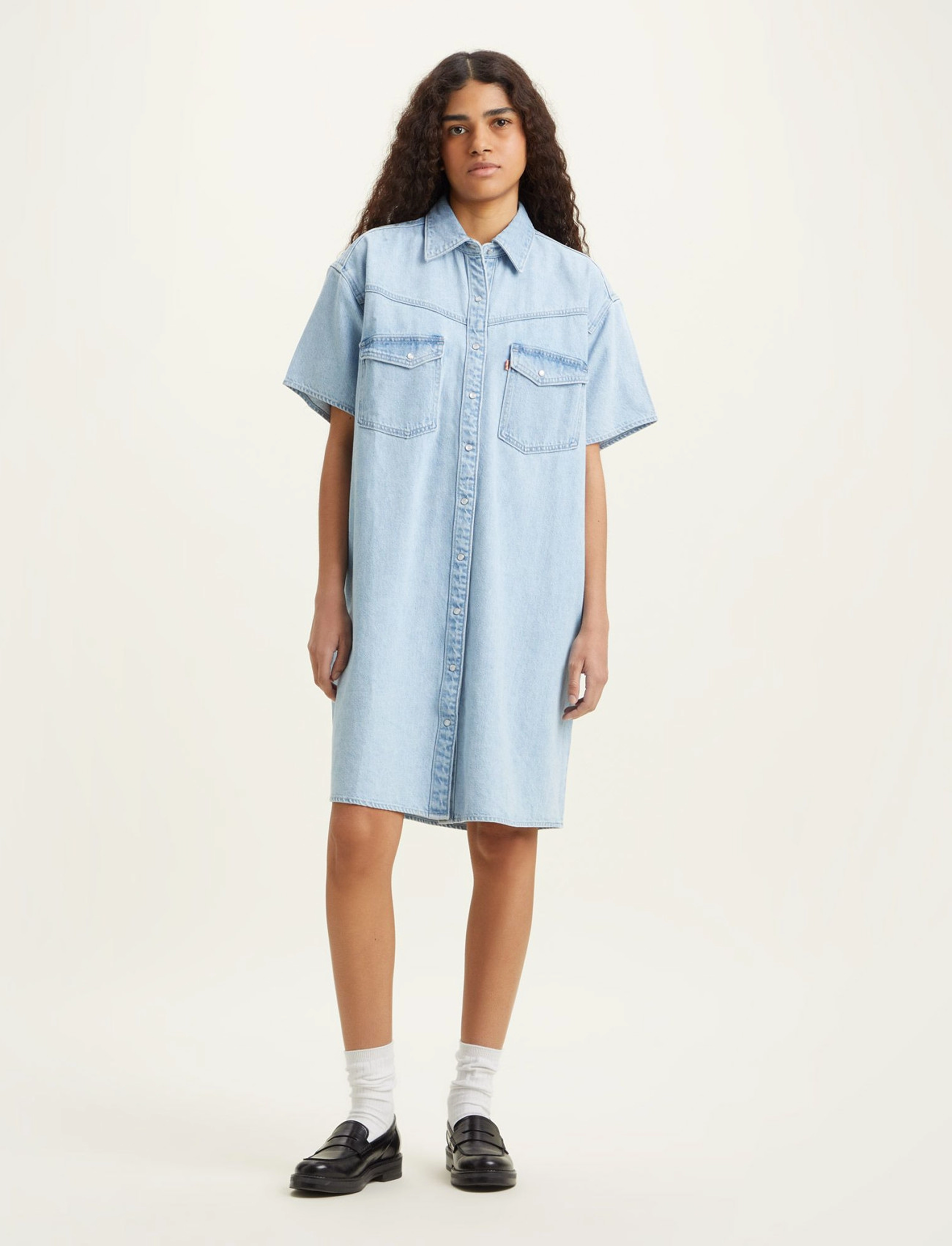 LEVI´S Women - ELOWEN WESTERN DRESS Z3341 IND - light indigo - worn in - 2