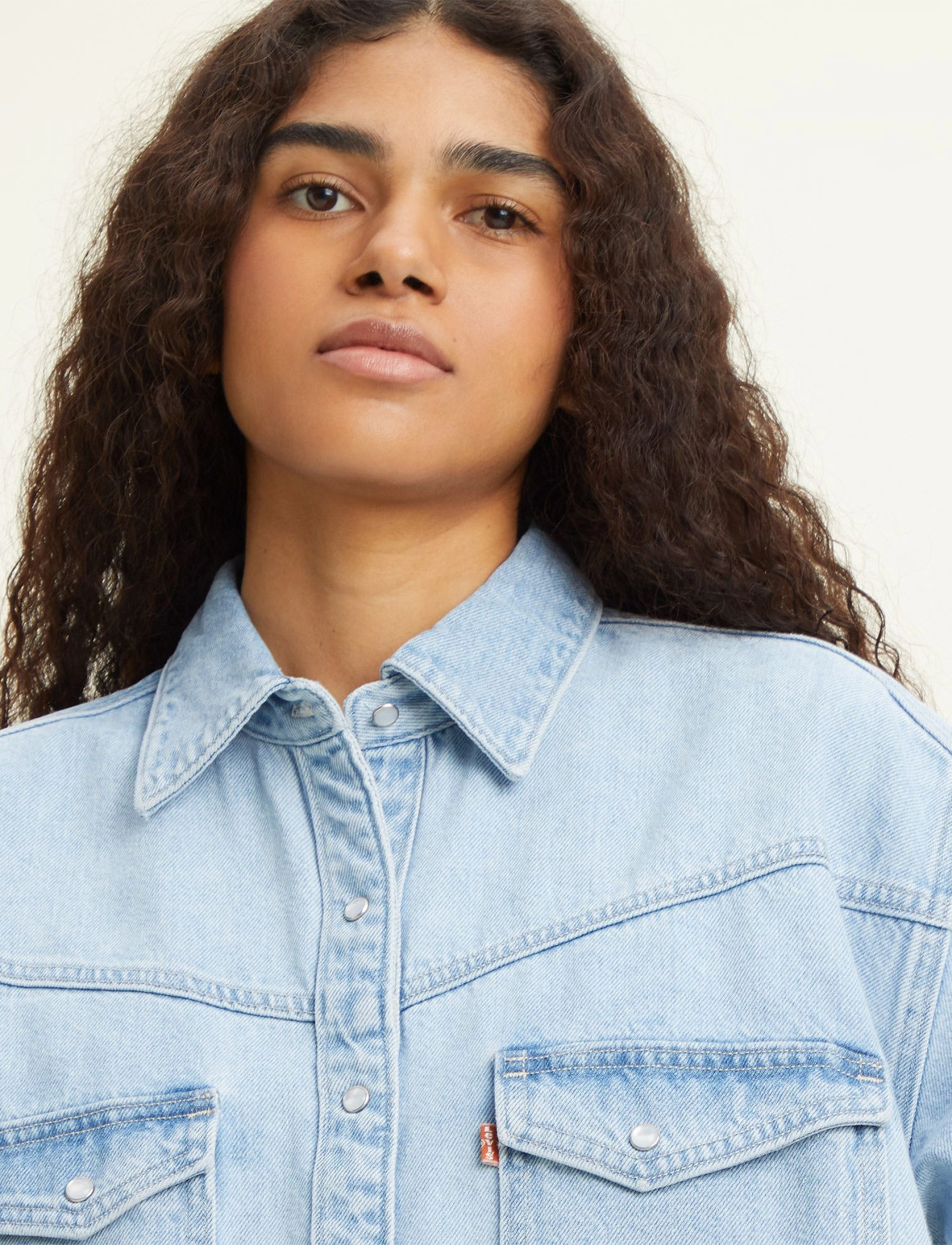 LEVI´S Women - ELOWEN WESTERN DRESS Z3341 IND - light indigo - worn in - 4