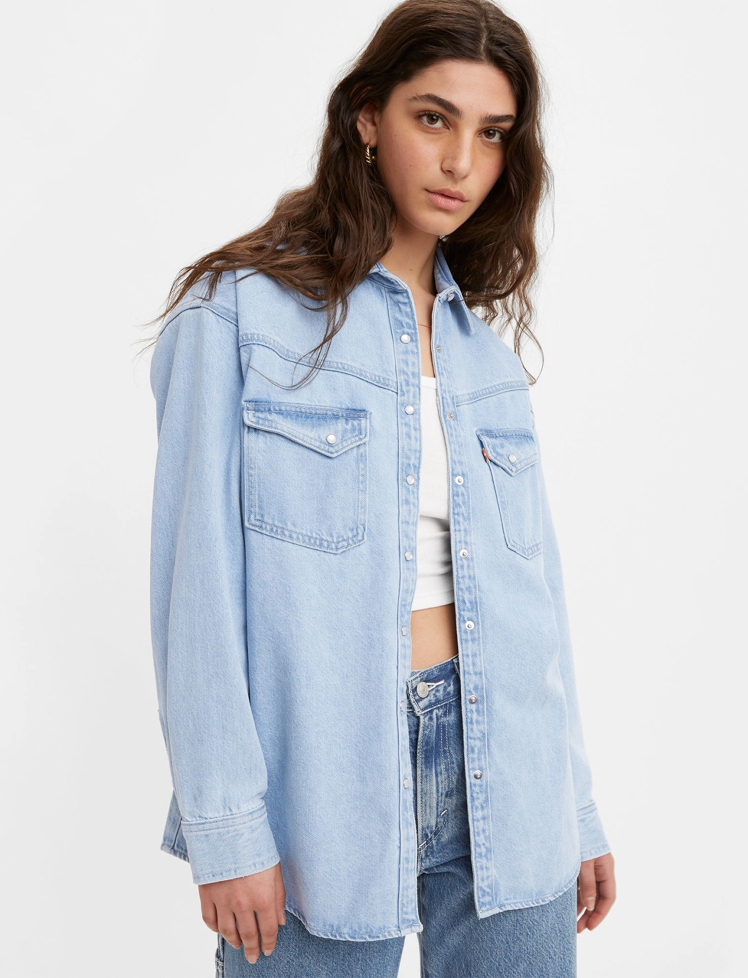 LEVI´S Women - DORSEY XL WESTERN Z3341 INDIGO - light indigo - worn in - 2