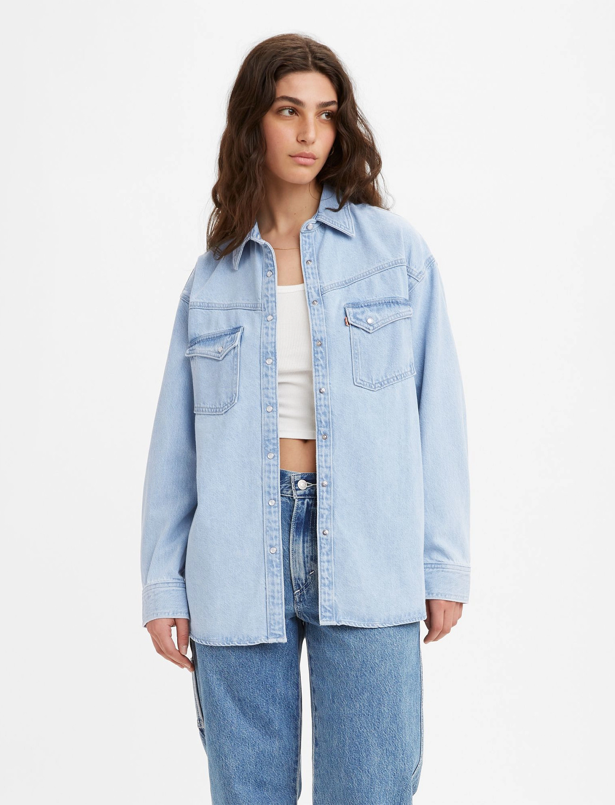 LEVI´S Women - DORSEY XL WESTERN Z3341 INDIGO - light indigo - worn in - 4