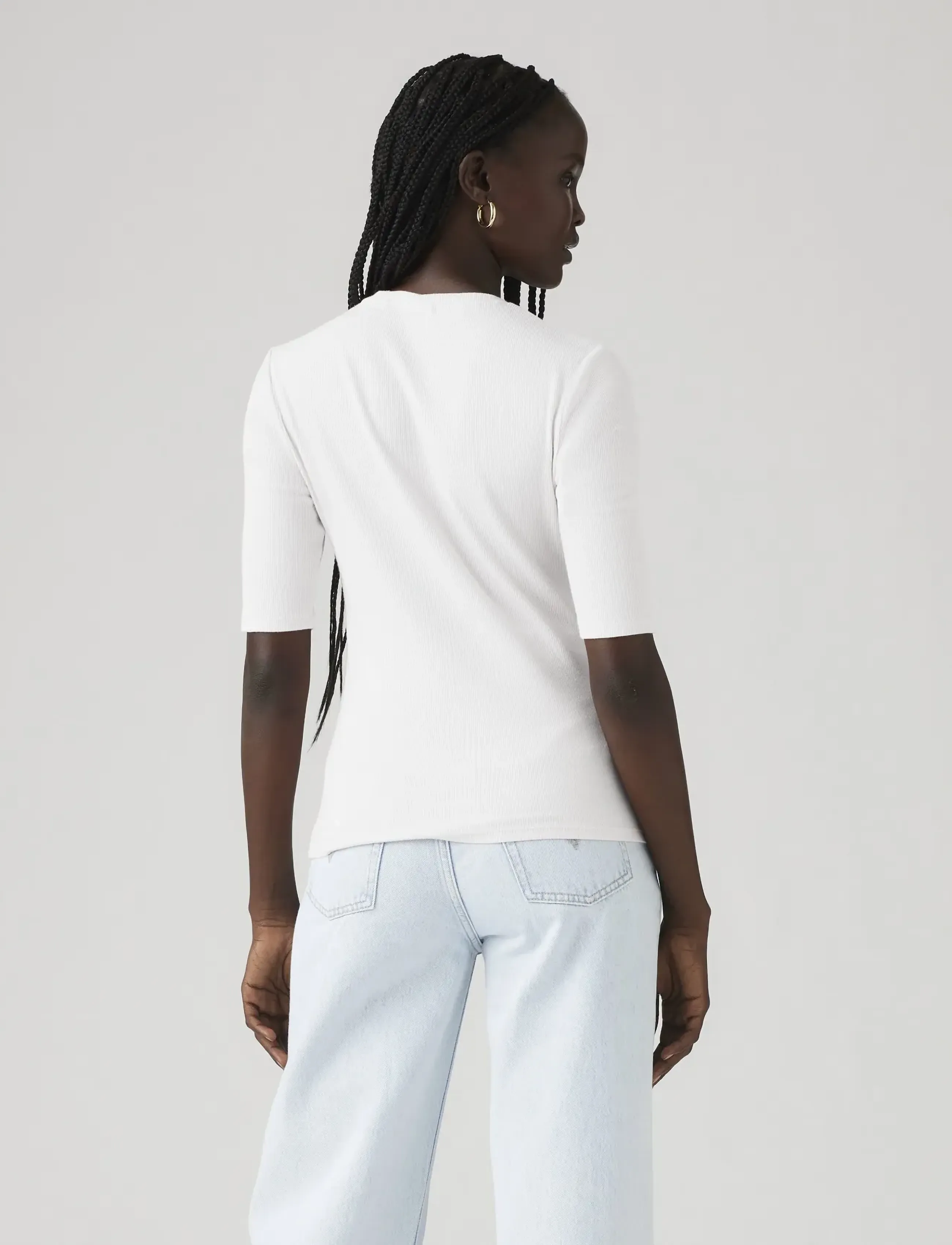 Levi's® - LUCA SLIM TEE WHITE + RIB KNIT - t-shirts - neutrals - 3