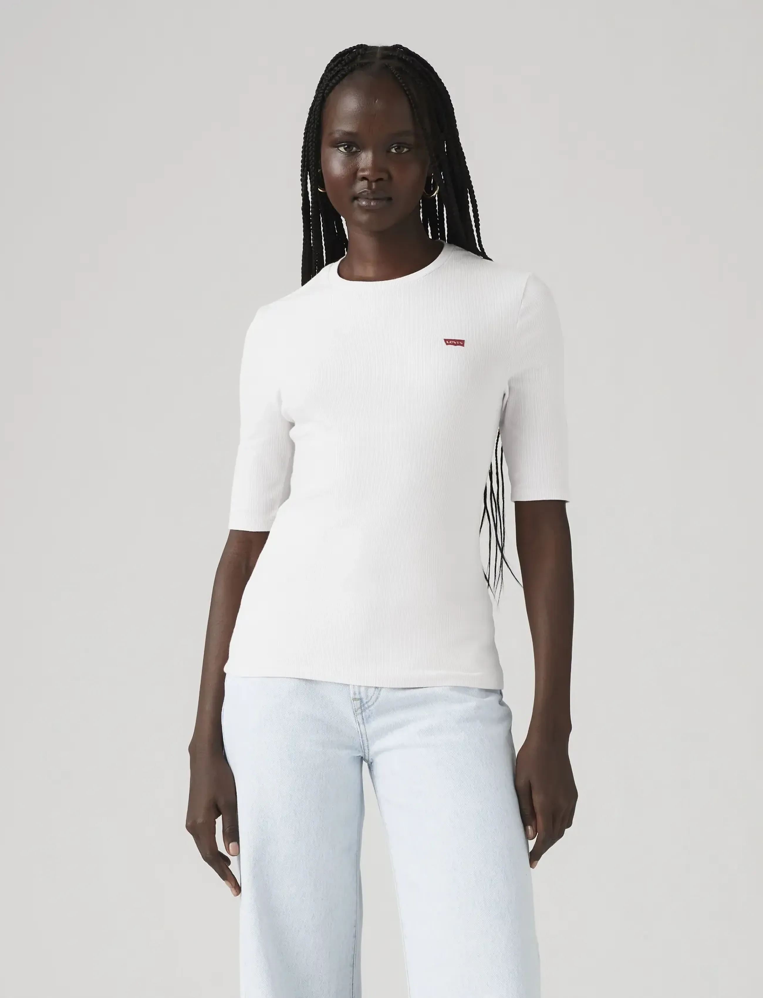 Levi's® - LUCA SLIM TEE WHITE + RIB KNIT - t-shirts - neutrals - 5