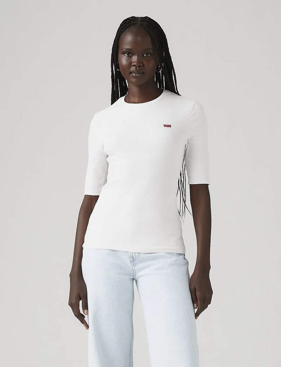 Levi's® - LUCA SLIM TEE WHITE + RIB KNIT - t-shirts - neutrals - 5