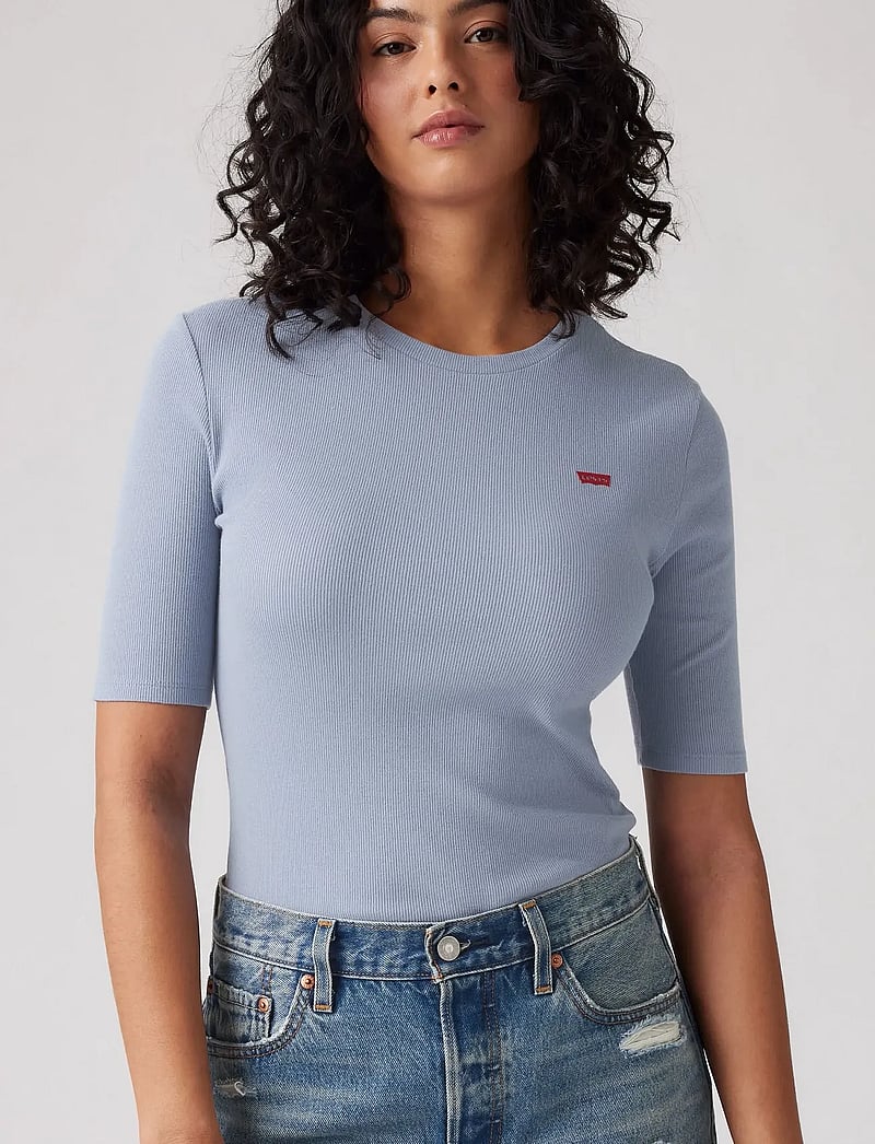 Levi's® - LUCA SLIM TEE CLIFF RIB - t-shirts - blues - 0