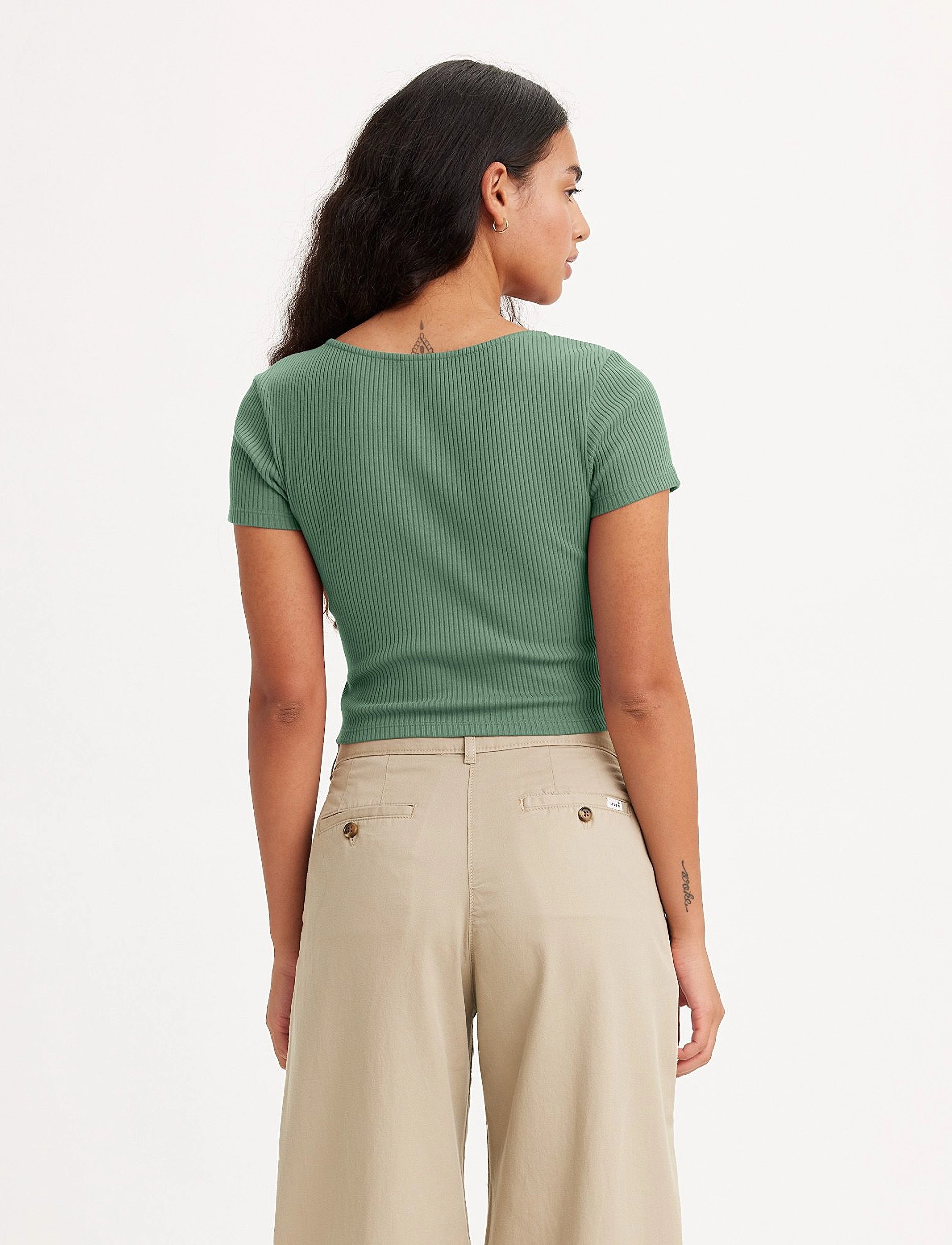 LEVI´S Women - SS RACH TOP GRANITE GREEN - greens - 3