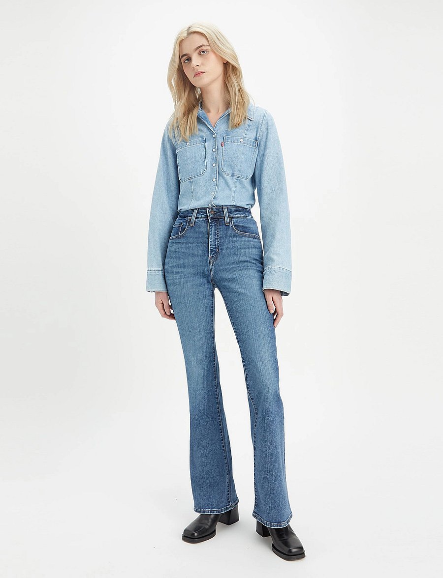 Levi's® - 726 HR FLARE BLUE WAVE MID - flared jeans - med indigo - worn in - 0