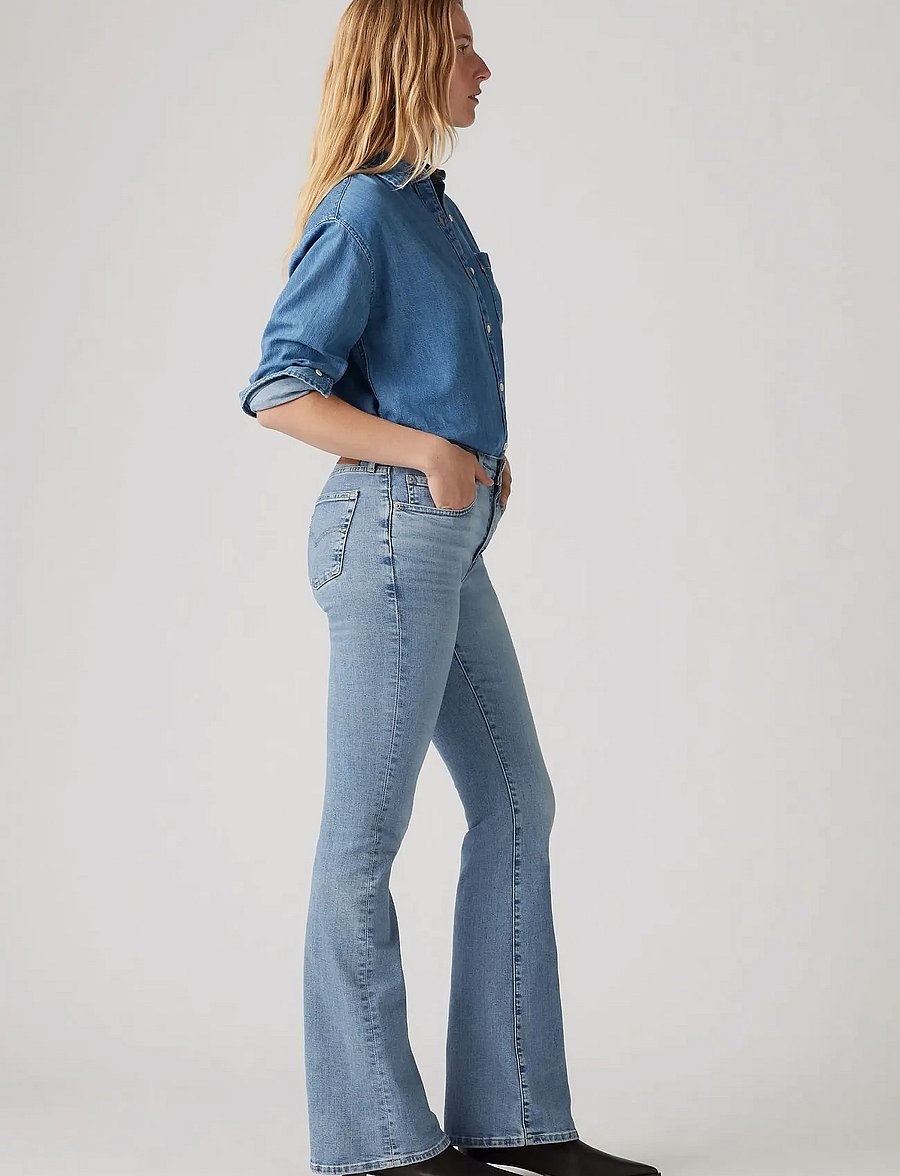 Levi's® - 726 HR FLARE BLUE WAVE LIGHT - utsvängda jeans - light indigo - worn in - 2