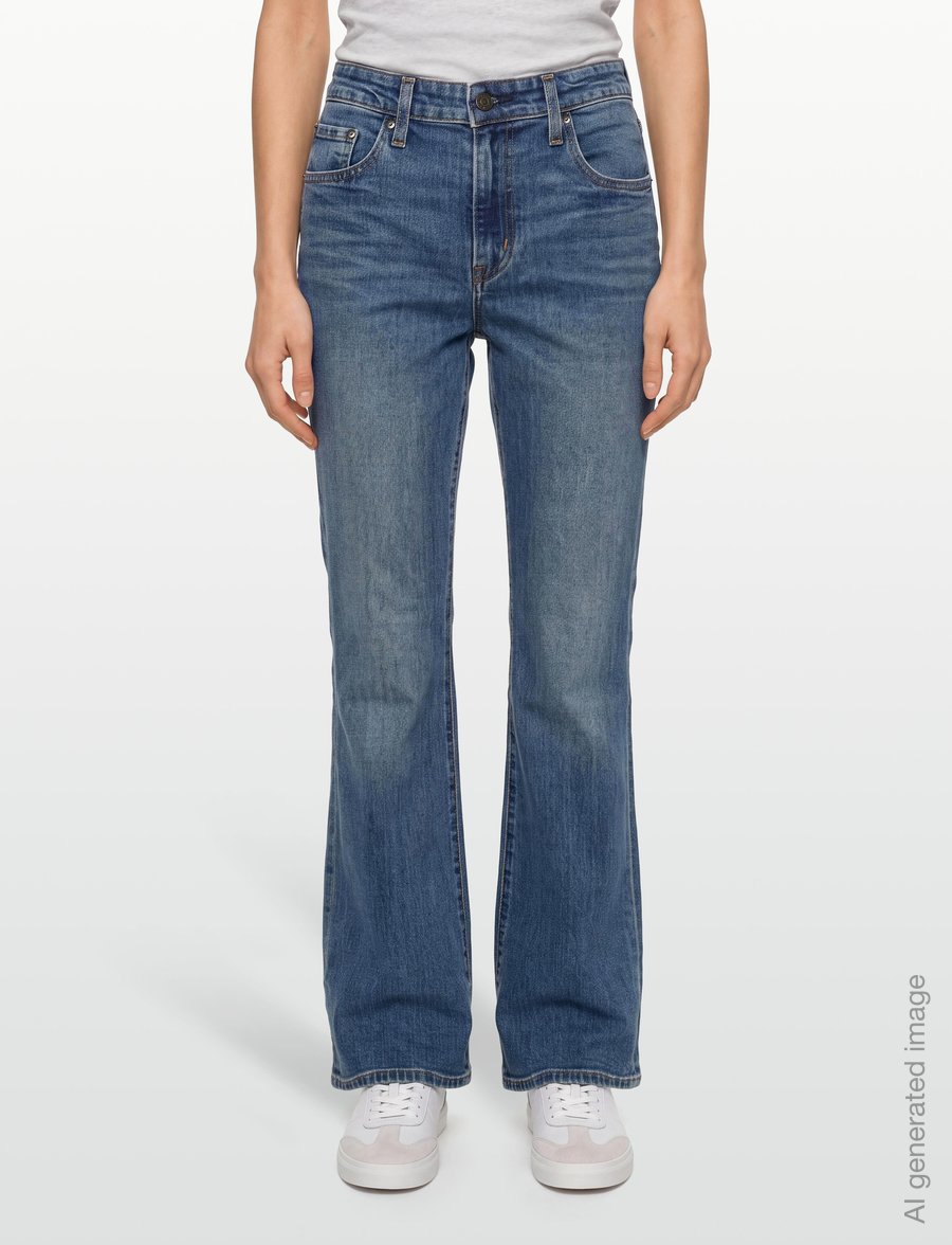 Levi's® - 726 HR FLARE FACE RIGHT - flared jeans - med indigo - worn in - 3