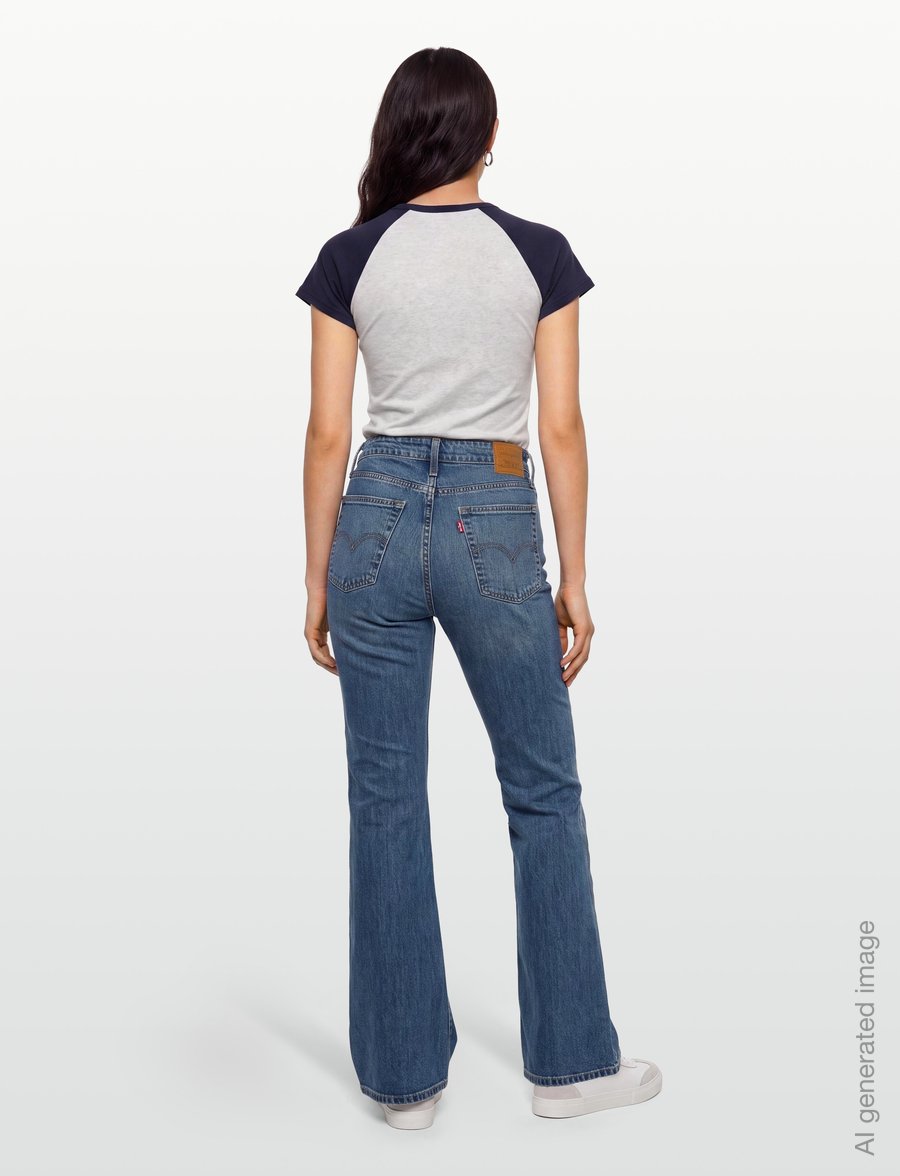 Levi's® - 726 HR FLARE FACE RIGHT - flared jeans - med indigo - worn in - 4