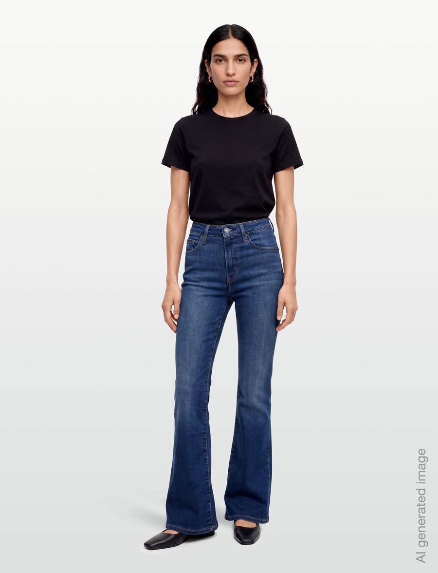 Levi's® - 726 HR FLARE TRUE BLUE DARK - schlaghosen - dark indigo - worn in - 0