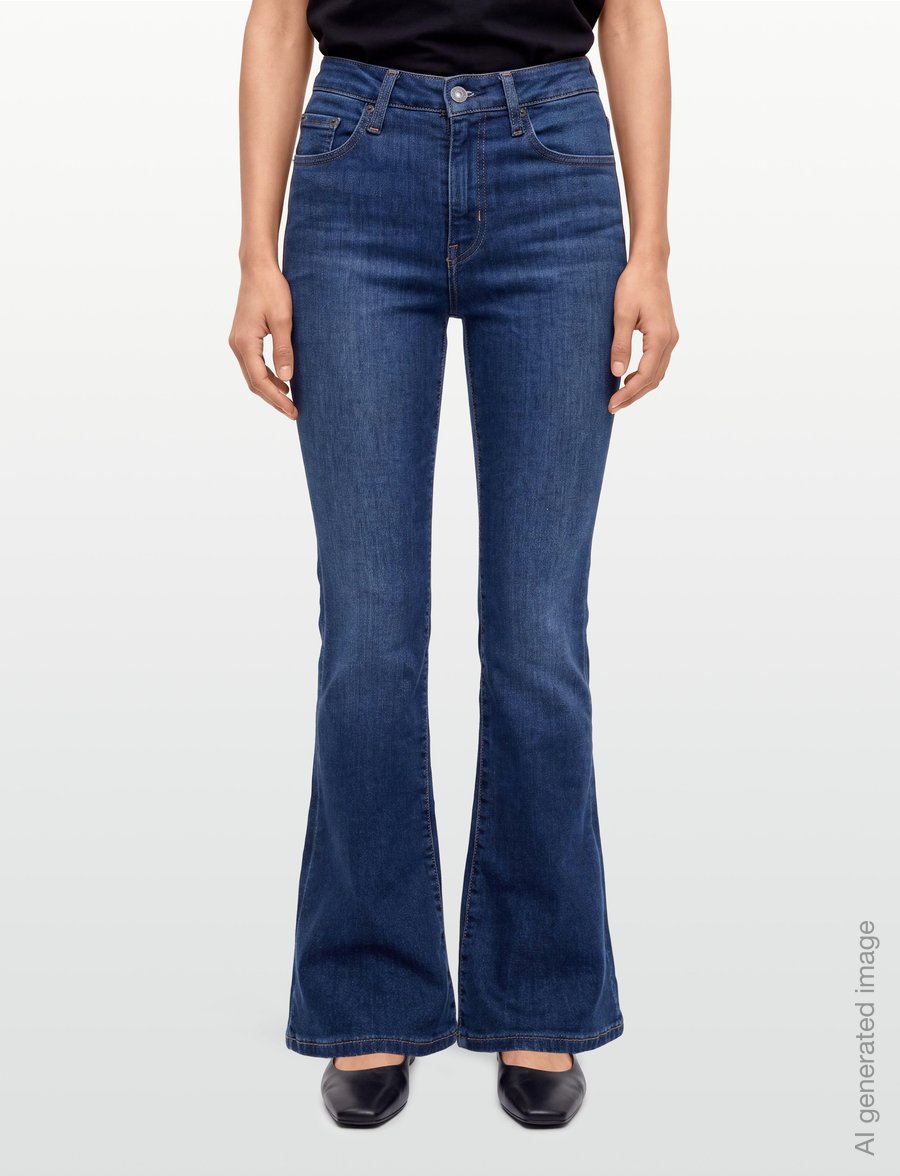Levi's® - 726 HR FLARE TRUE BLUE DARK - schlaghosen - dark indigo - worn in - 3