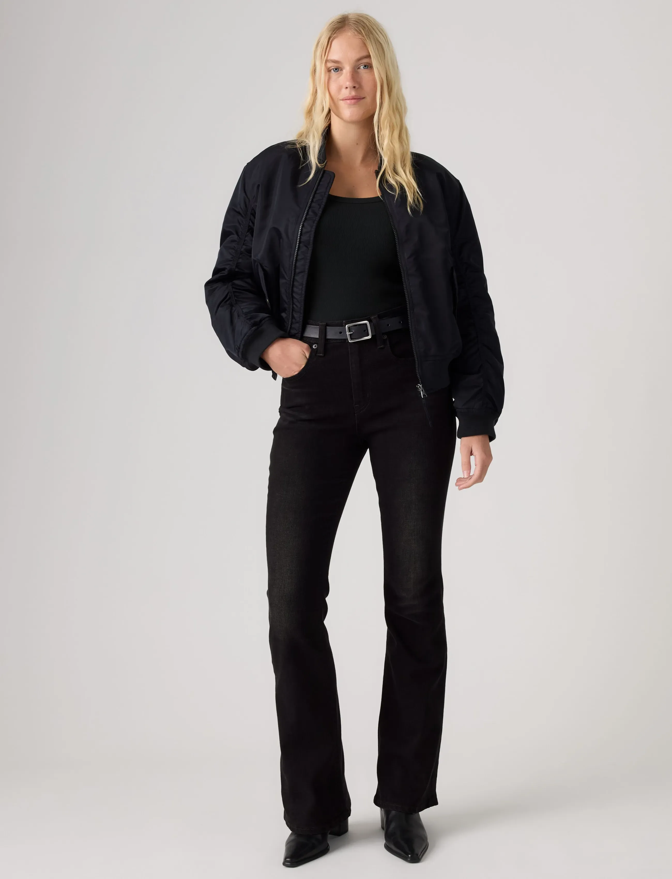 Levi's® 726 HR FLARE WORN MIDNIGHT - Vardagsstil - BLACKS / black