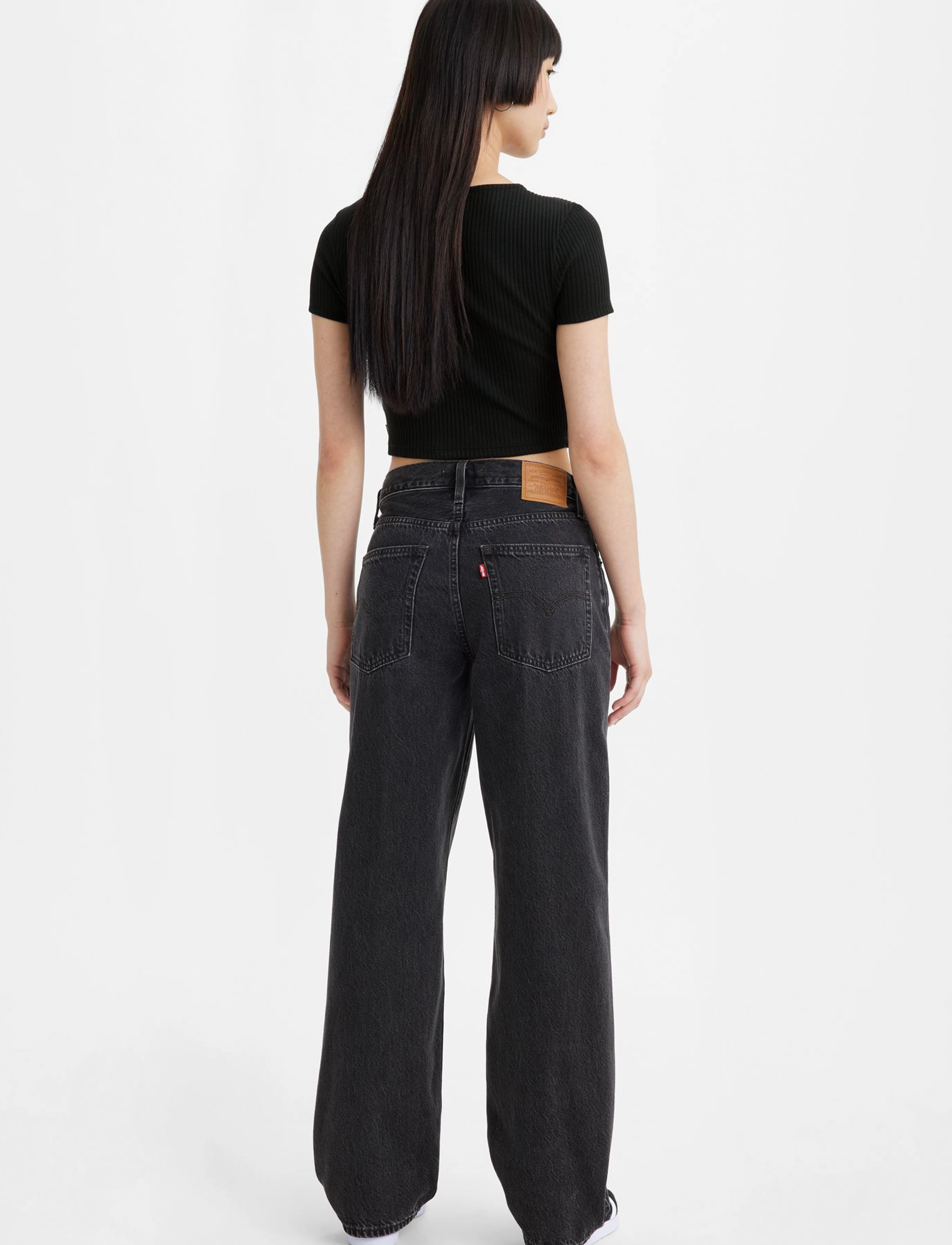 Levi's® - BAGGY DAD BOOT BARN STONE - pantalons larges - blacks - 4
