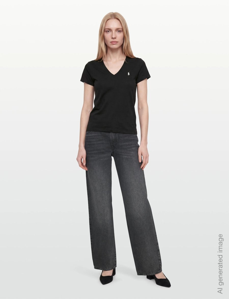 Levi's® - BAGGY DAD SHRINK UP - hosen mit weitem bein - blacks - 0