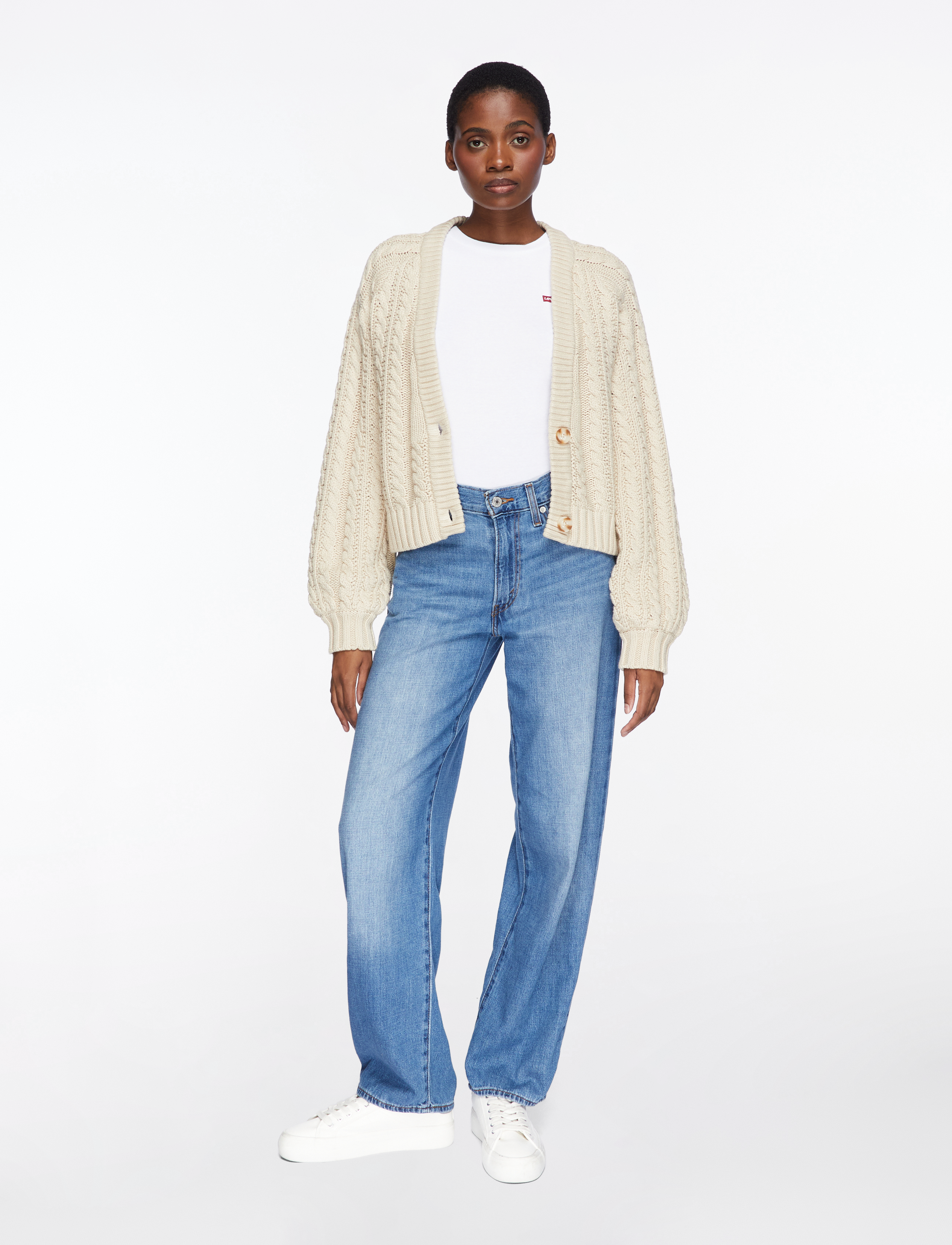 Levi's® - BAGGY DAD HEAVY CHECK - proste dżinsy - med indigo - worn in - 3