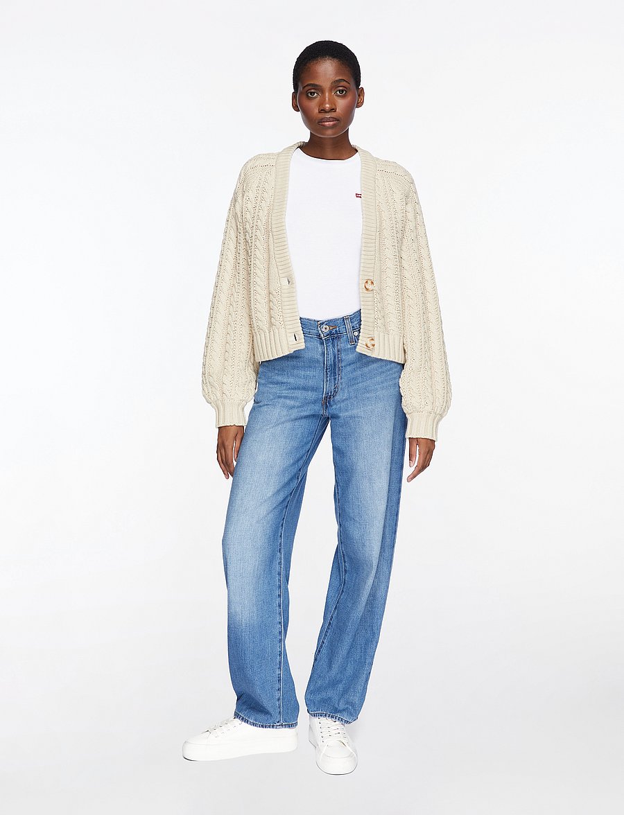 Levi's® - BAGGY DAD HEAVY CHECK - gerade jeans - med indigo - worn in - 3