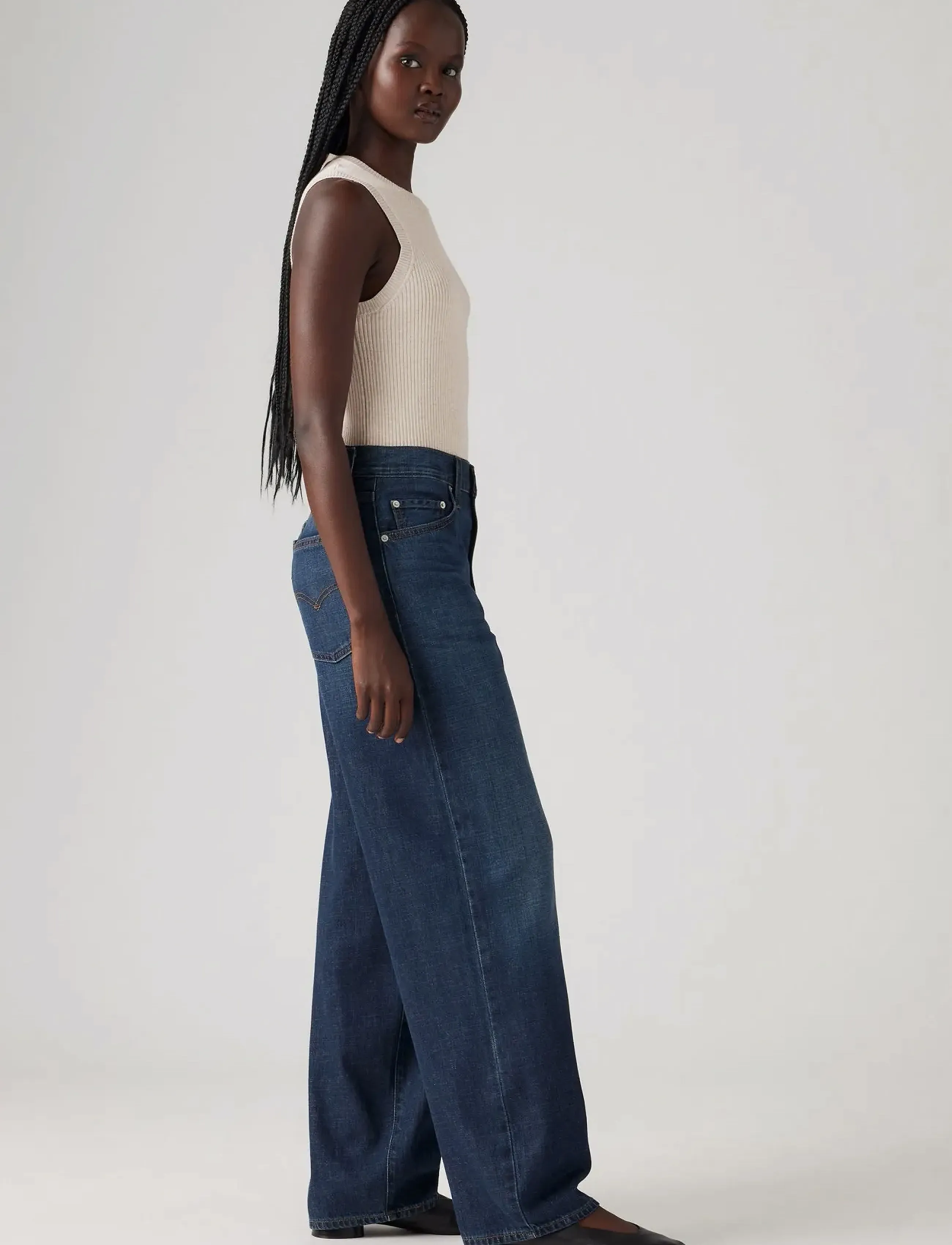 Levi's® - BAGGY DAD DO YOU MIND - wide leg jeans - dark indigo - flat finish - 3
