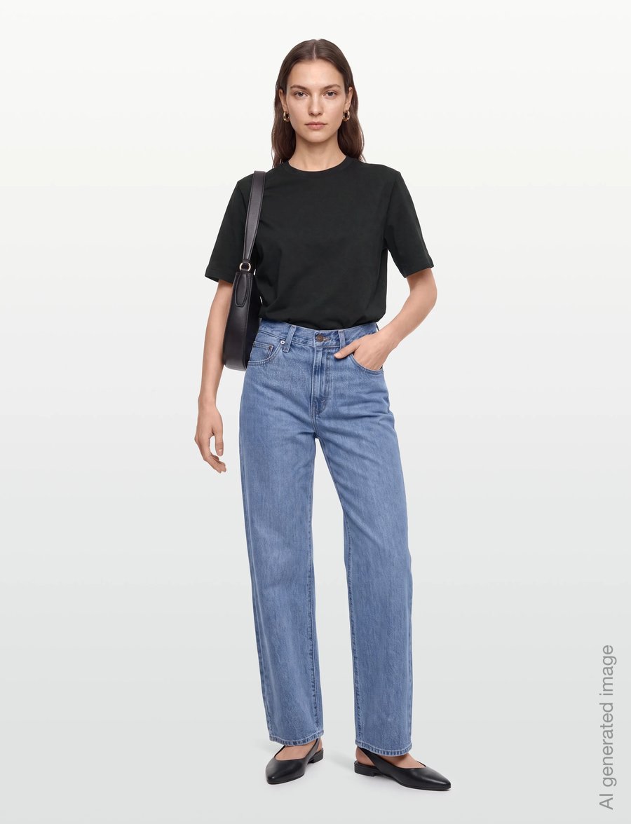 Levi's® - BAGGY DAD OWN IT STONE - raka jeans - med indigo - worn in - 1