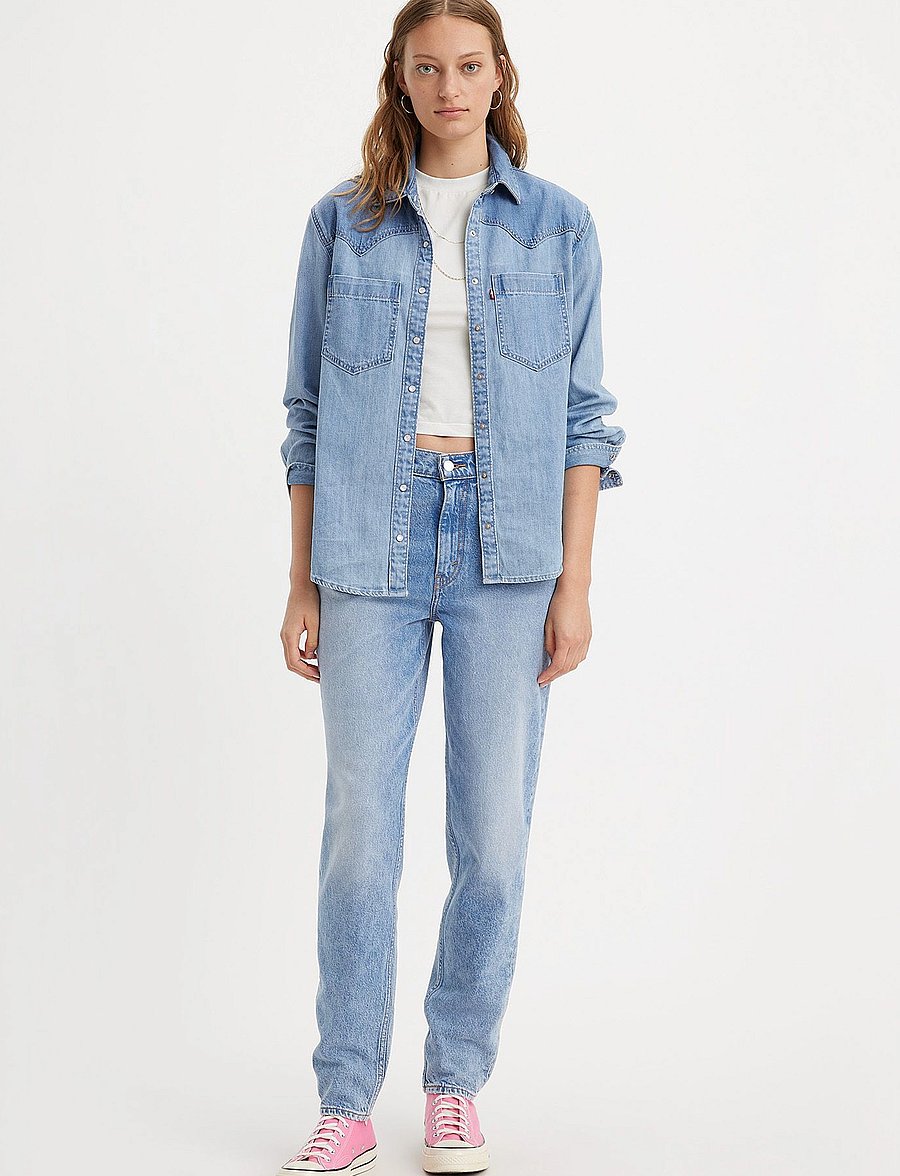 Levi's® - 80S MOM JEAN HOWS MY DRIVING - mom-teksad - med indigo - worn in - 4