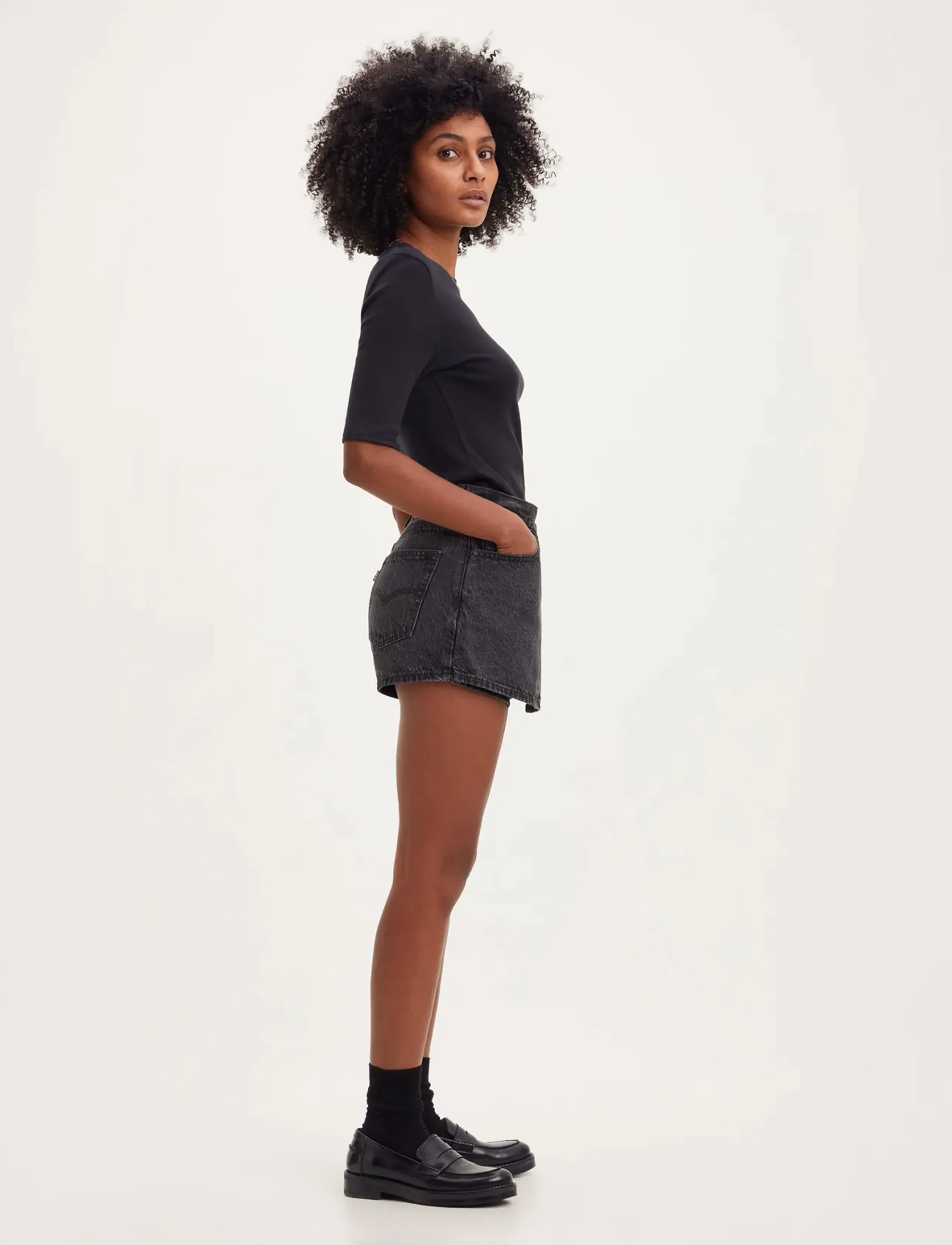 Levi's® - SKORT FINALLY HERE - short en jeans - blacks - 3