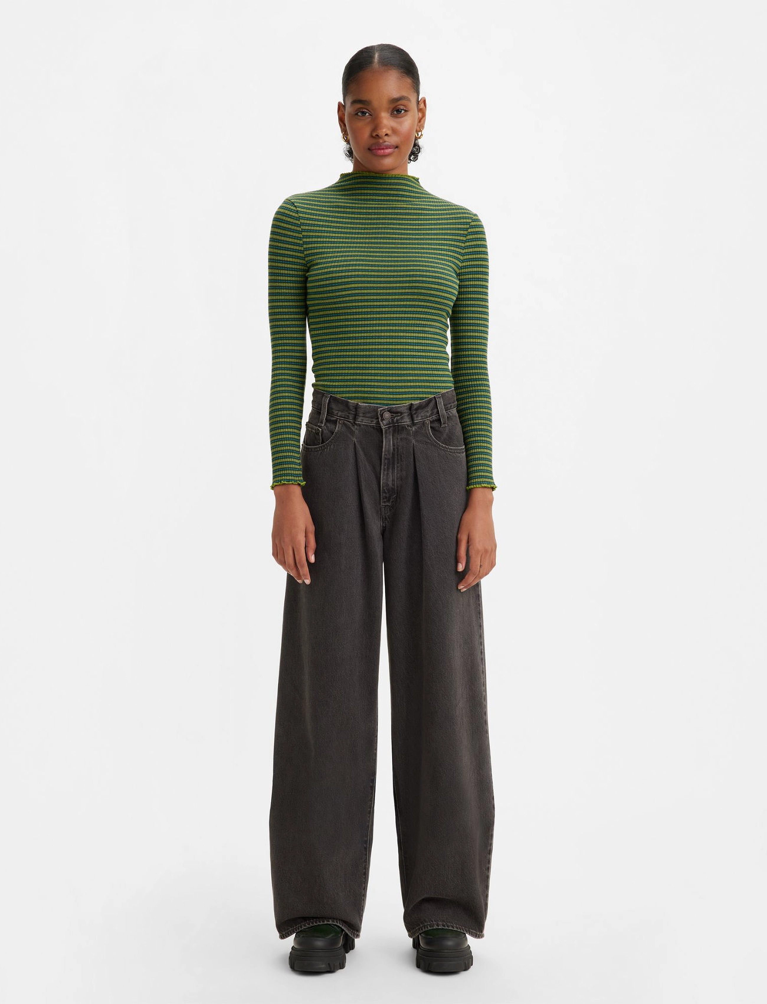 Levi's® - FOLDED PLEATED BAGGY LOSE CONT - blacks - 4