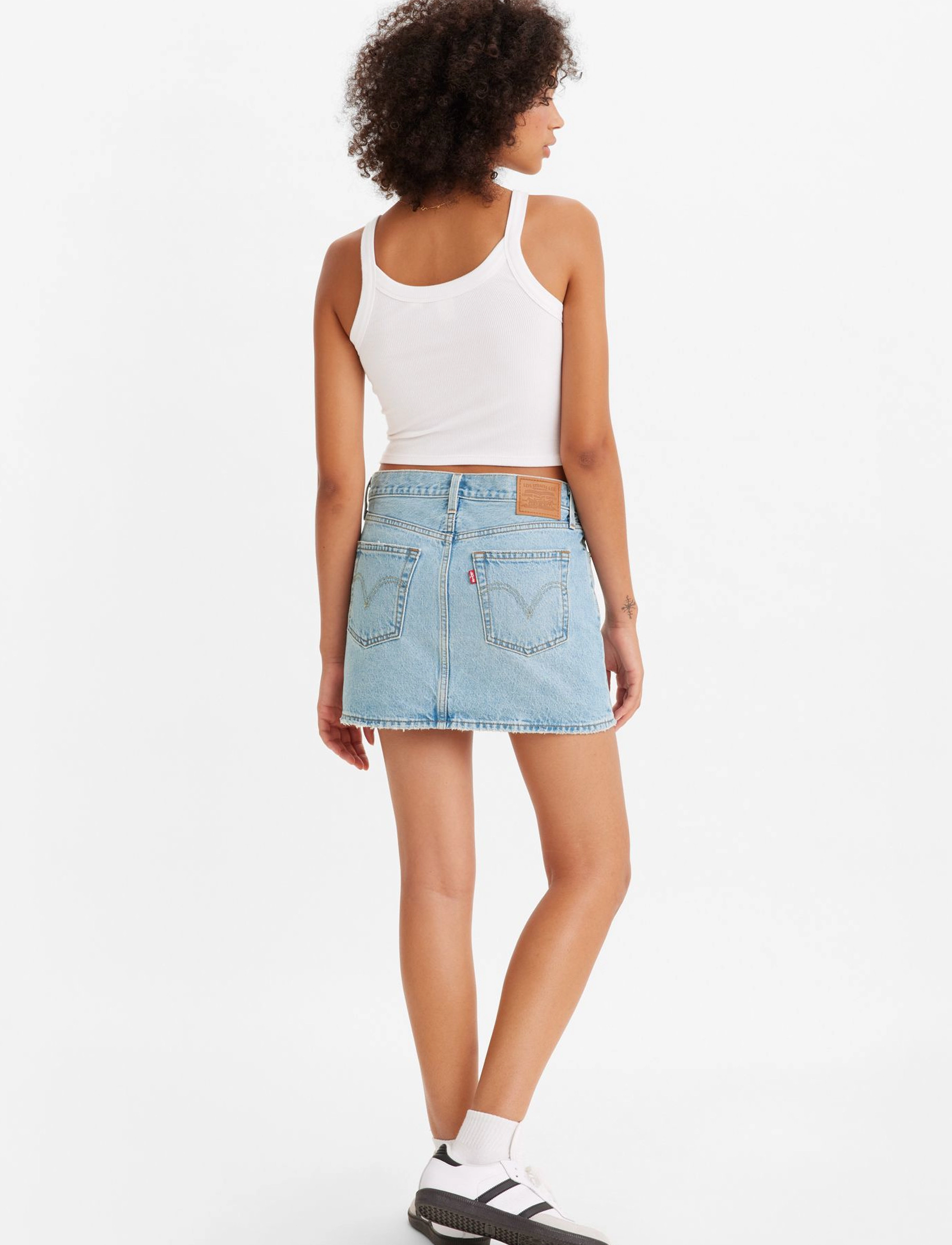 Levi's® - ICON SKIRT FRONT AND CENTER - light indigo - worn in - 4