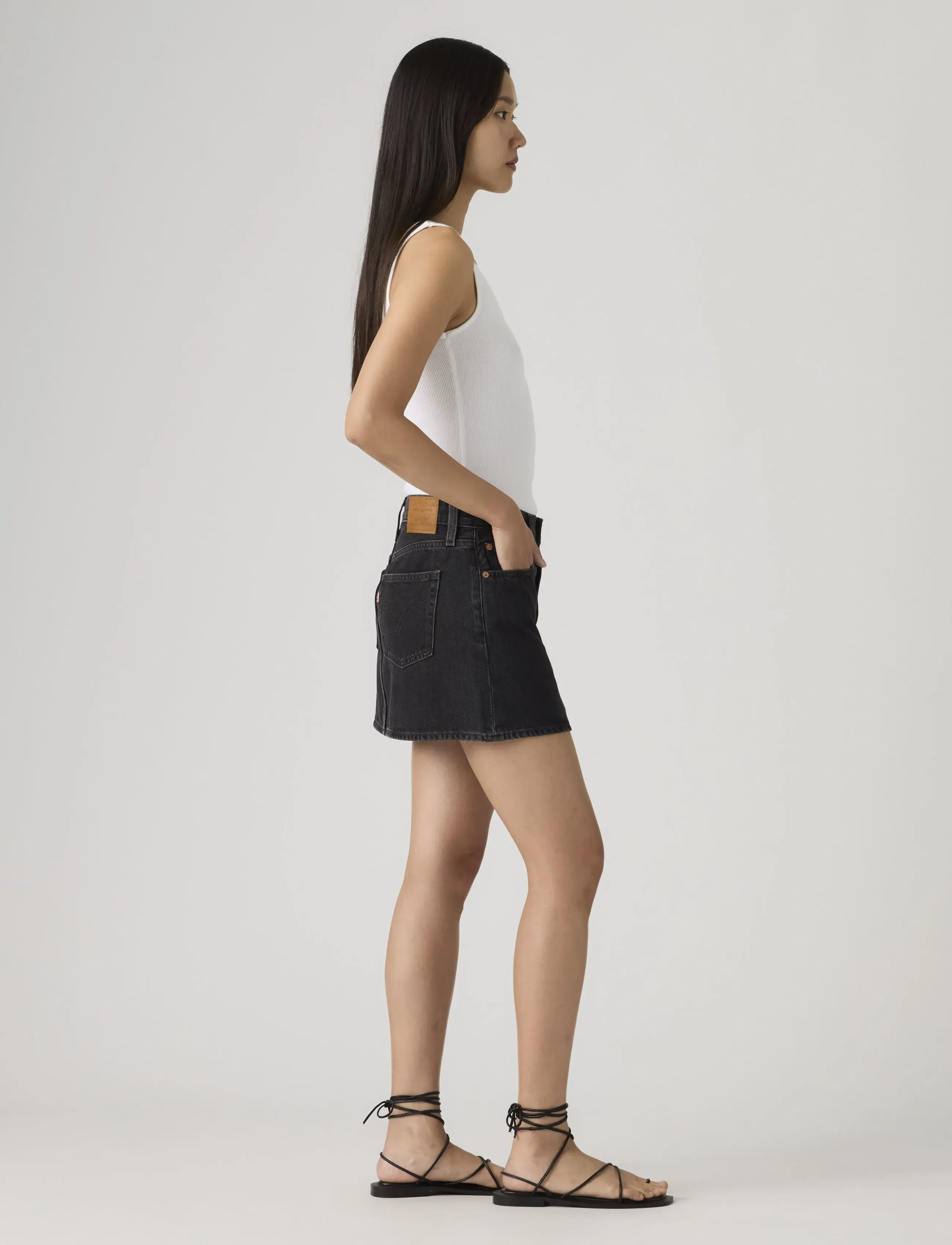 Levi's® - ICON SKIRT ROSIE POSIE - teksaseelikud - blacks - 3