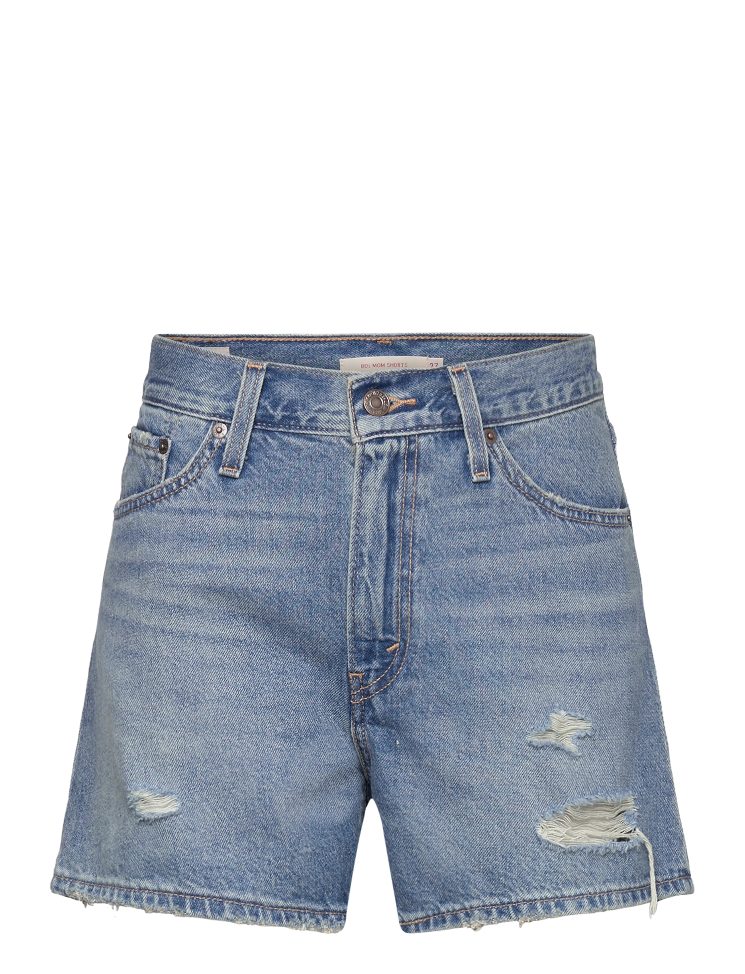 Levi's® 80S MOM SHORT Z7227 LIGHT INDI - Farkkushortsit - LIGHT INDIGO - WORN IN / blue