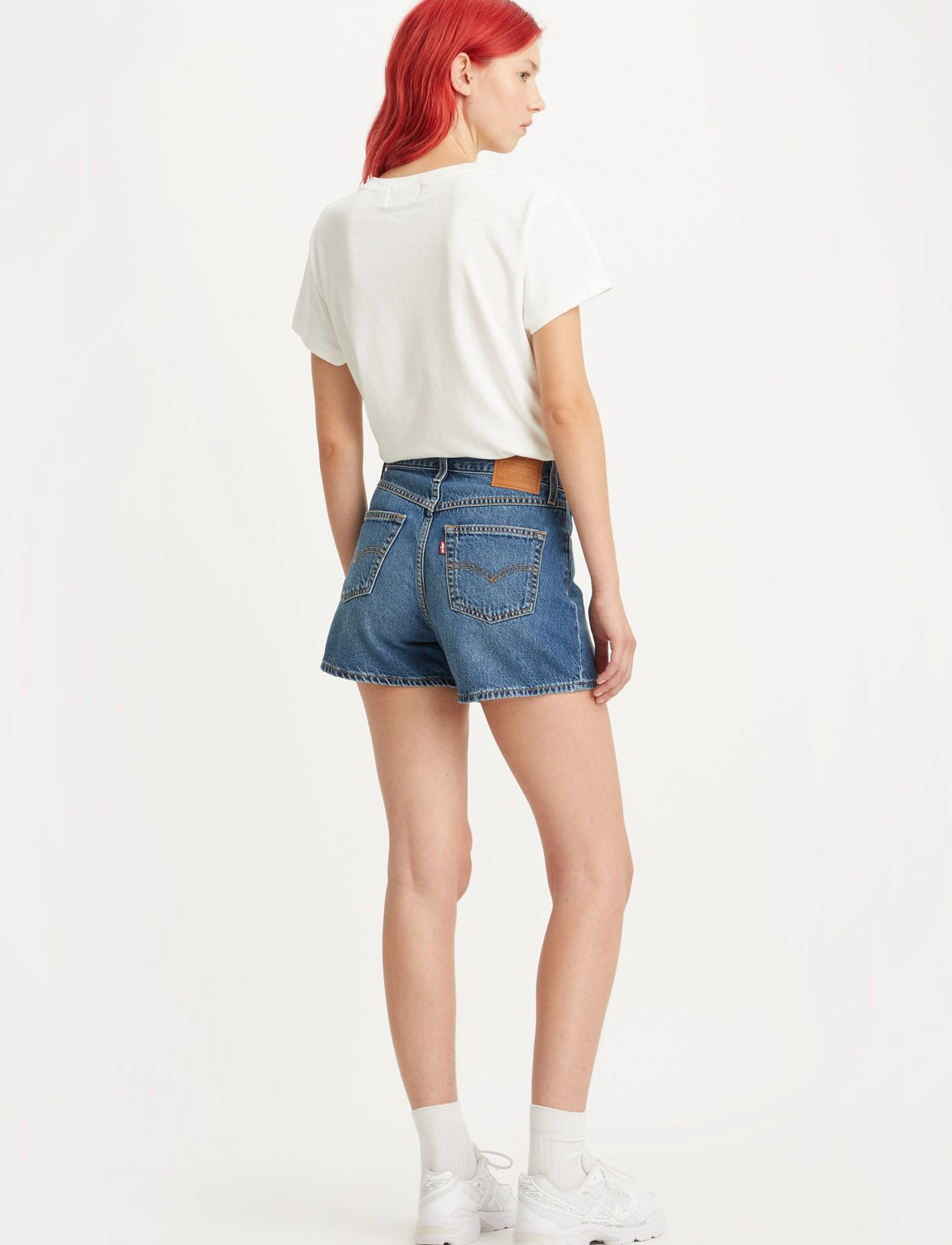 Levi's® - 80S MOM SHORT YOU SURE CAN - med indigo - worn in - 4