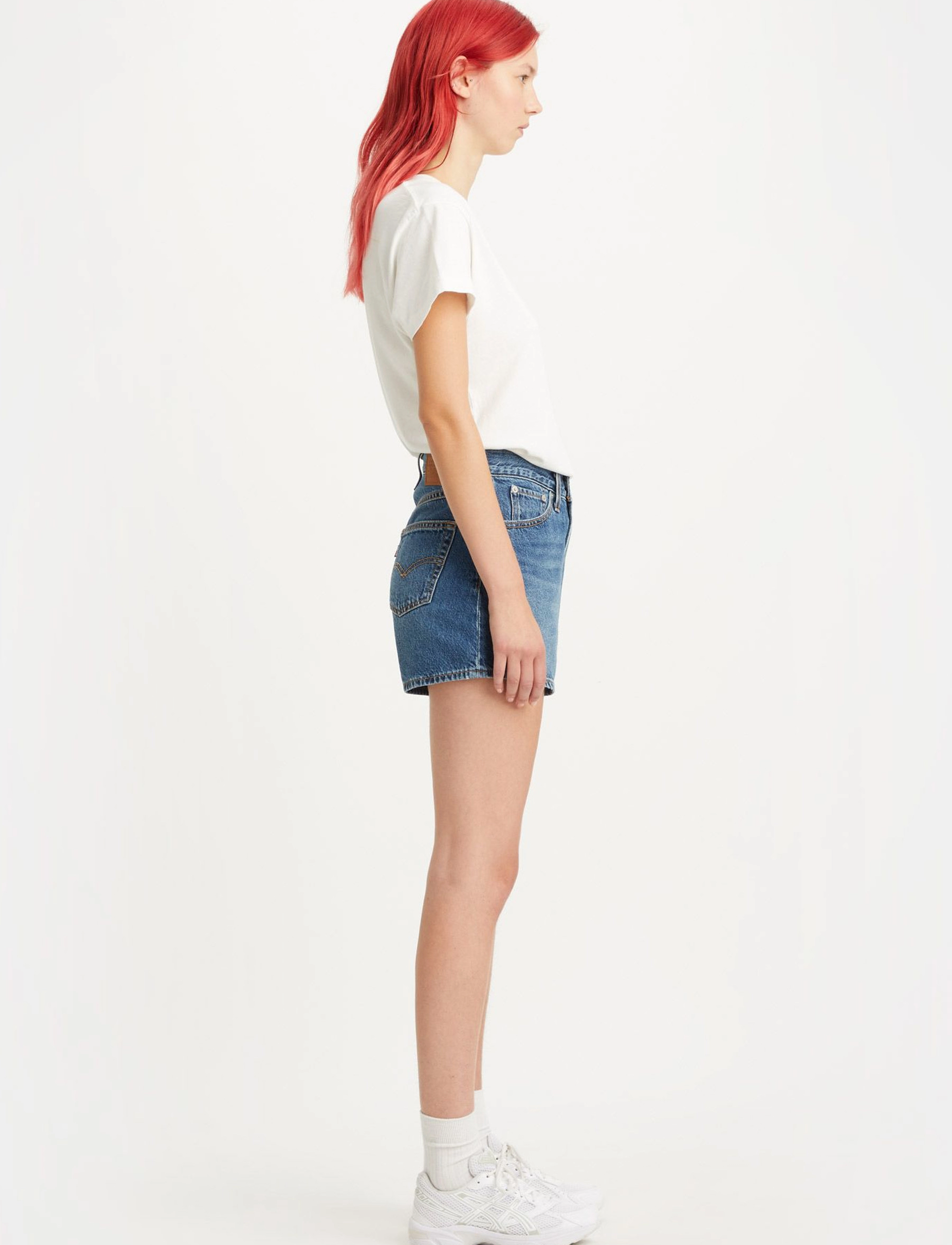 Levi's® - 80S MOM SHORT YOU SURE CAN - med indigo - worn in - 5