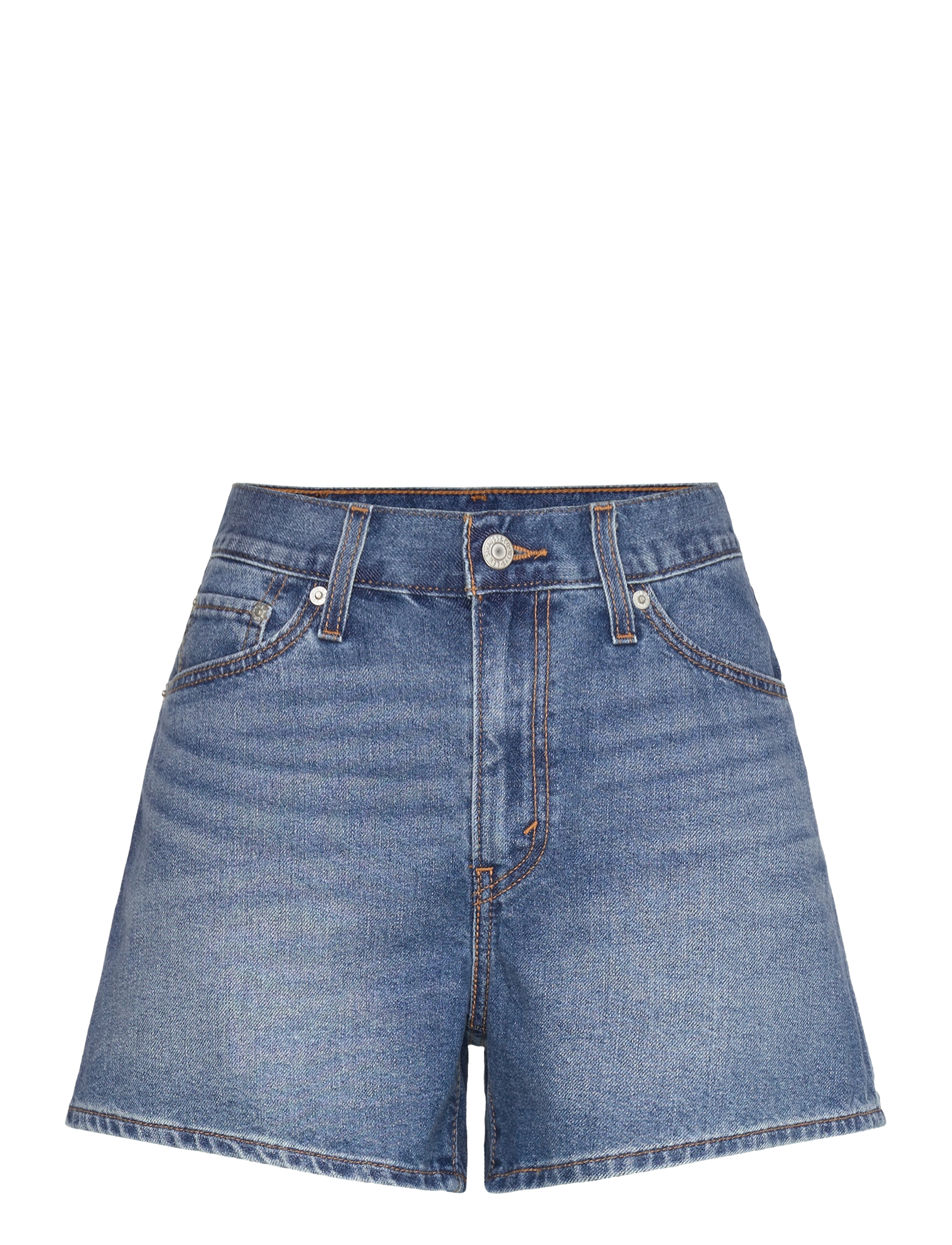 Levi's® 80S MOM SHORT COOL CITY WHIP - Shorts - MED INDIGO - WORN IN / blue