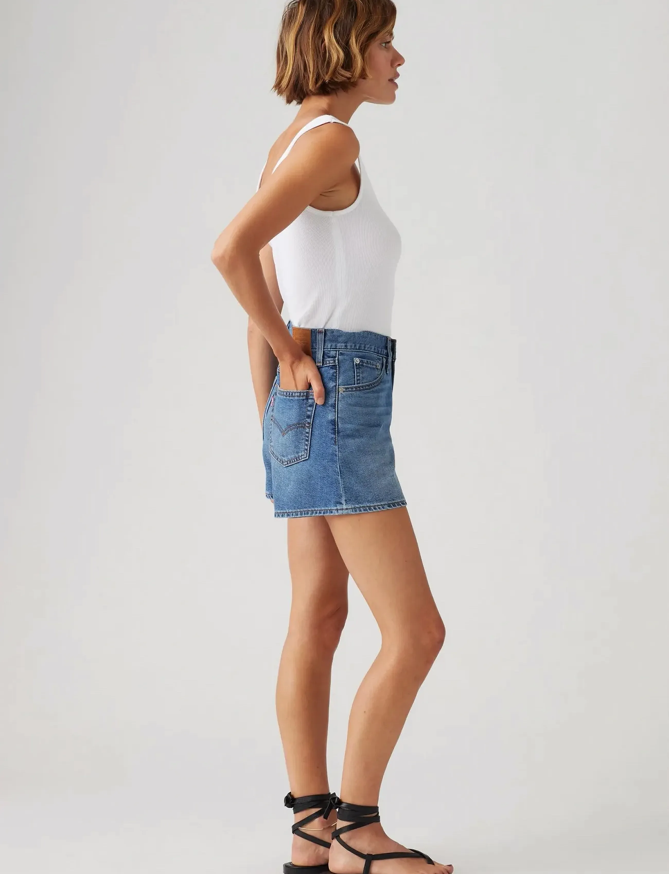 Levi's® - 80S MOM SHORT COOL CITY WHIP - jorts - med indigo - worn in - 3