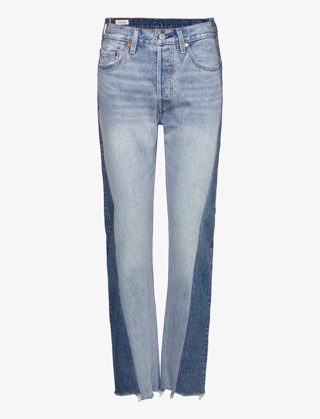 LEVI´S Women - 501 JEANS SPLICED AB855 MEDIUM - raka jeans - med indigo - worn in - 0