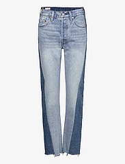 LEVI´S Women - 501 JEANS SPLICED AB855 MEDIUM - raka jeans - med indigo - worn in - 0