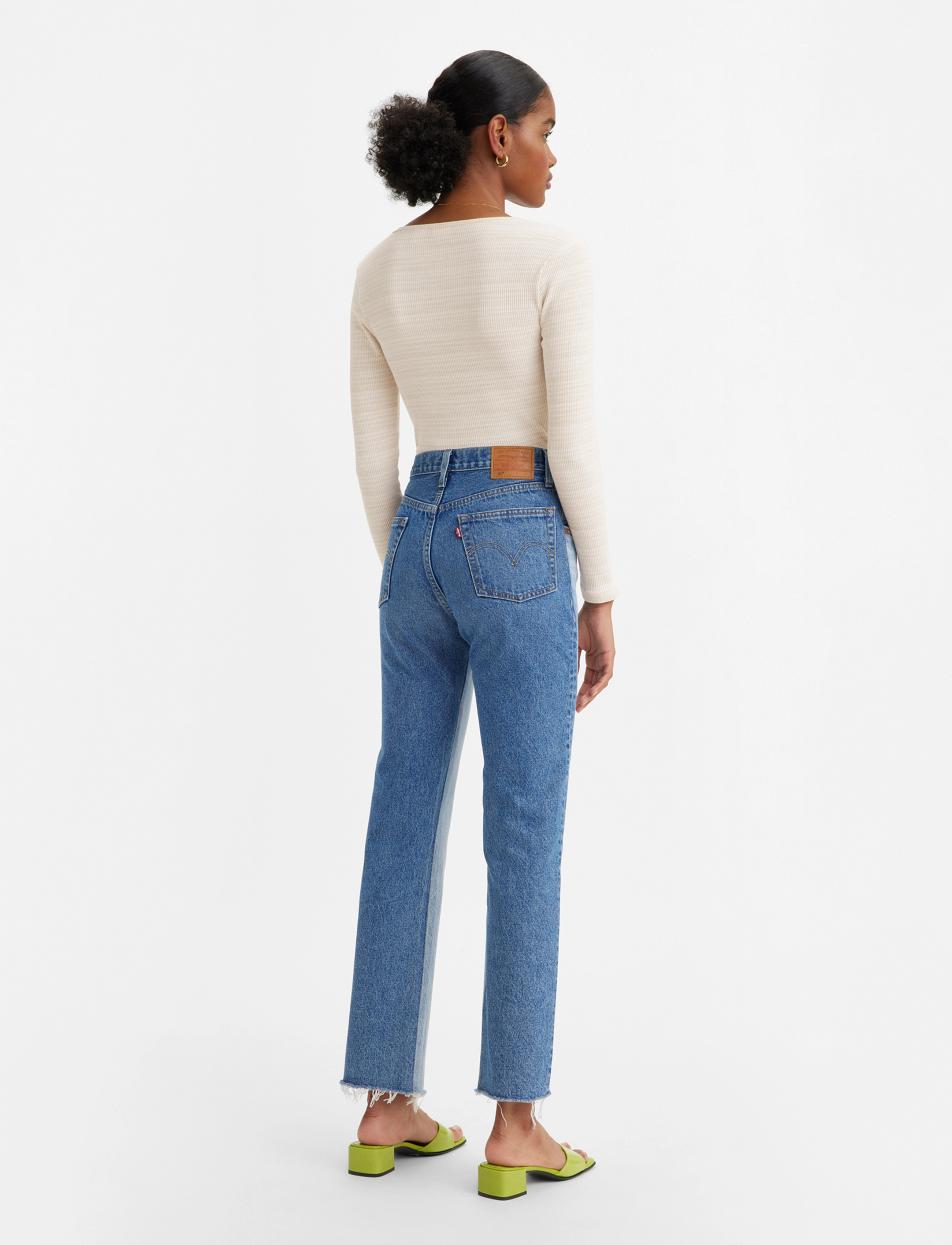 Levi's® - 501 JEANS SPLICED AB855 MEDIUM - med indigo - worn in - 3