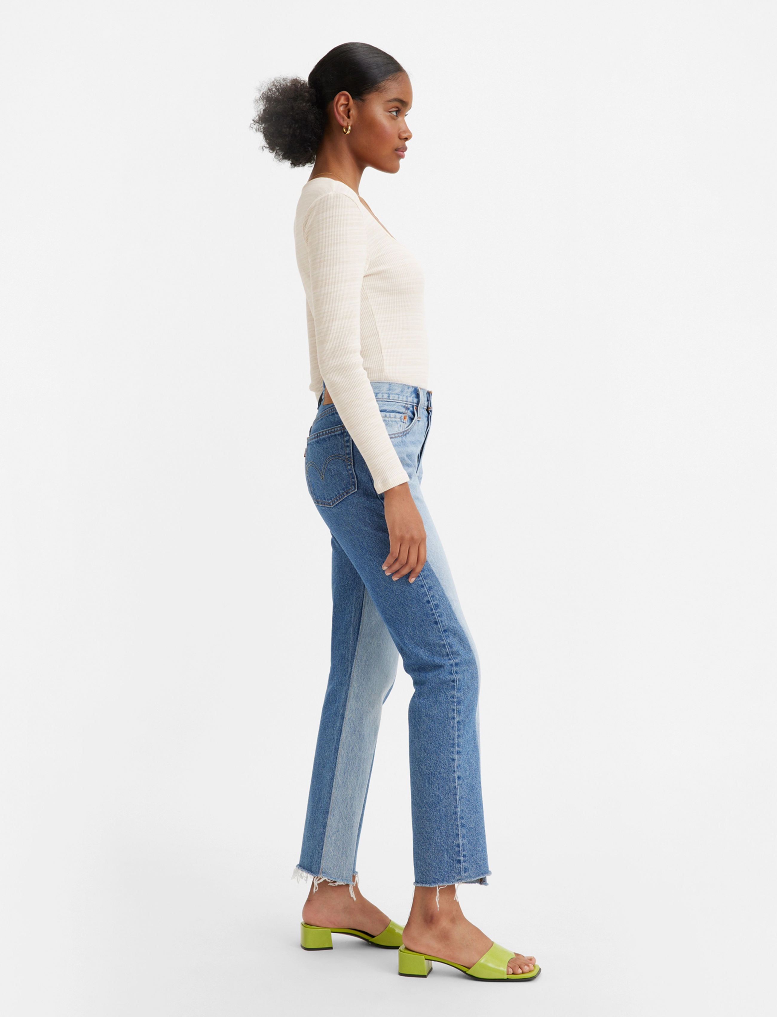 Levi's® - 501 JEANS SPLICED AB855 MEDIUM - med indigo - worn in - 4