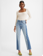 LEVI´S Women - 501 JEANS SPLICED AB855 MEDIUM - straight jeans - med indigo - worn in - 5