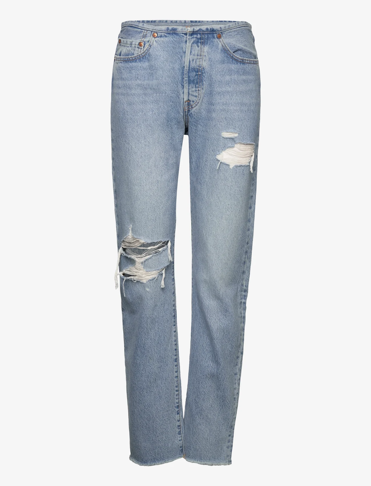 LEVI´S Women - 501 JEANS MINI WAIST Z8081 LIG - raka jeans - light indigo - worn in - 0