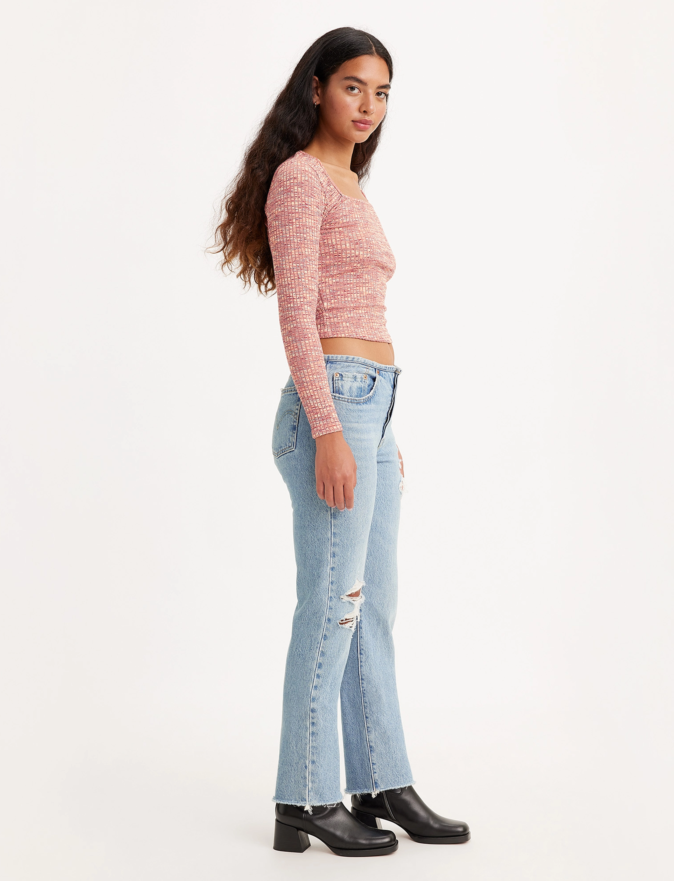 Levi's® - 501 JEANS MINI WAIST Z8081 LIG - light indigo - worn in - 3